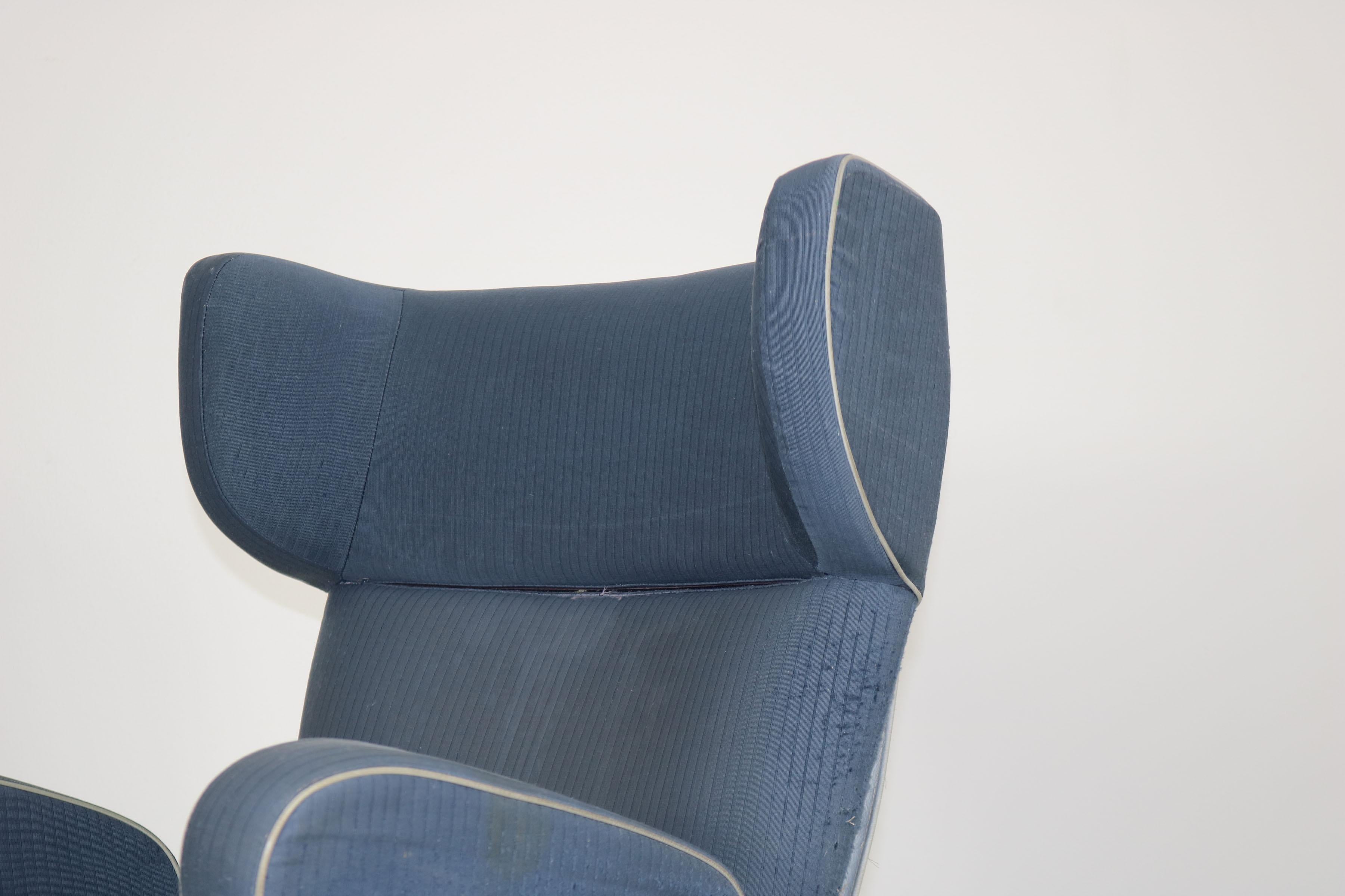 Armchair from the first-class cabin of the Italian express train Settebello, 50s For Sale 8