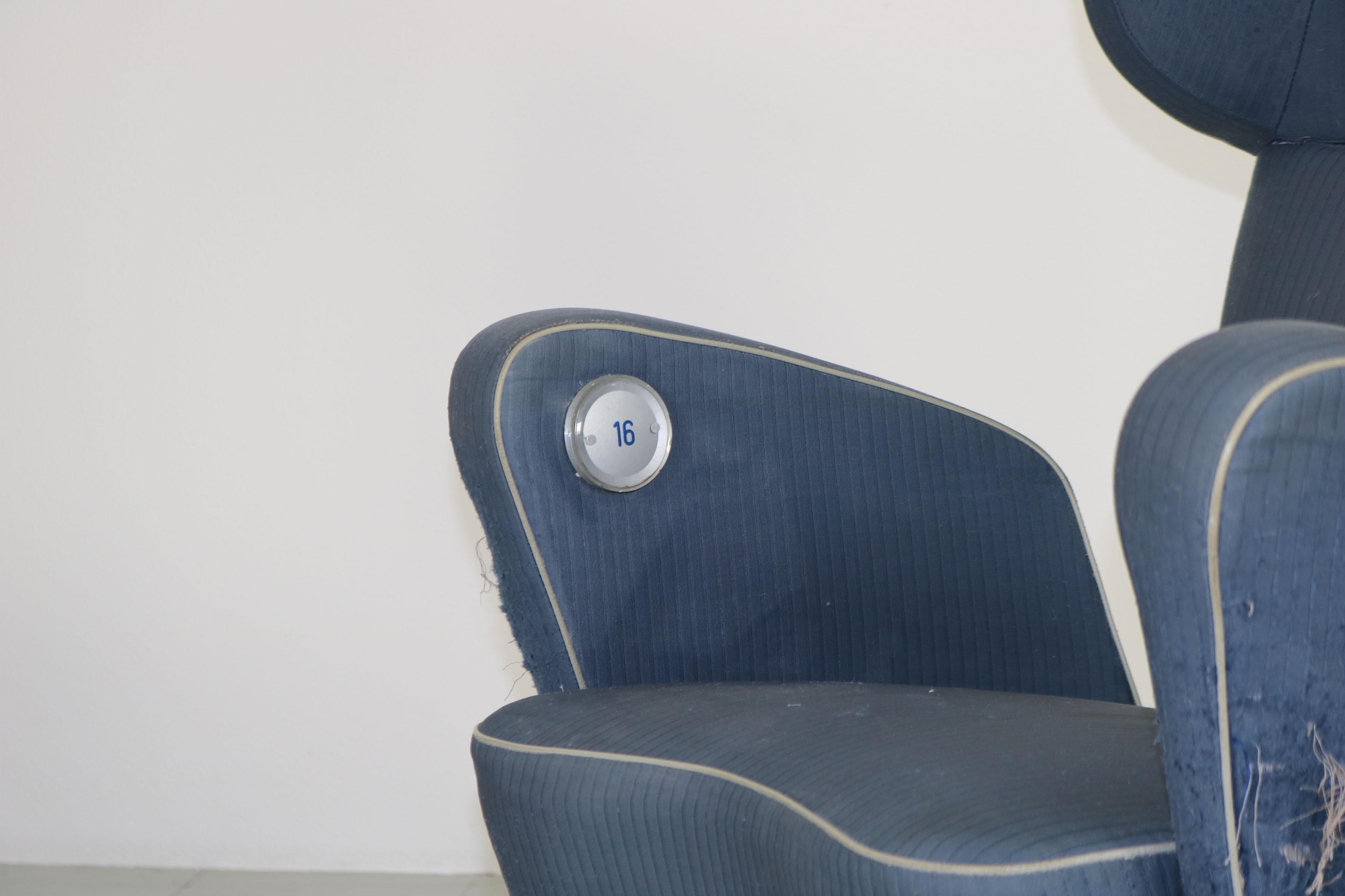 Armchair from the first-class cabin of the Italian express train Settebello, 50s For Sale 9