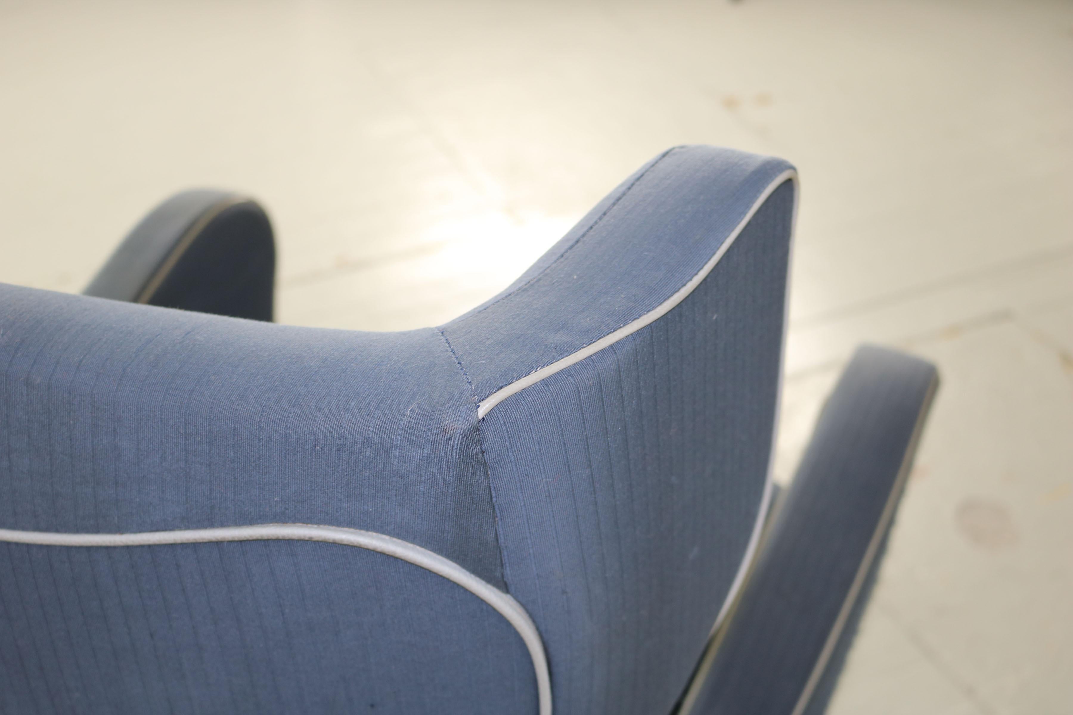 Armchair from the first-class cabin of the Italian express train Settebello, 50s For Sale 11