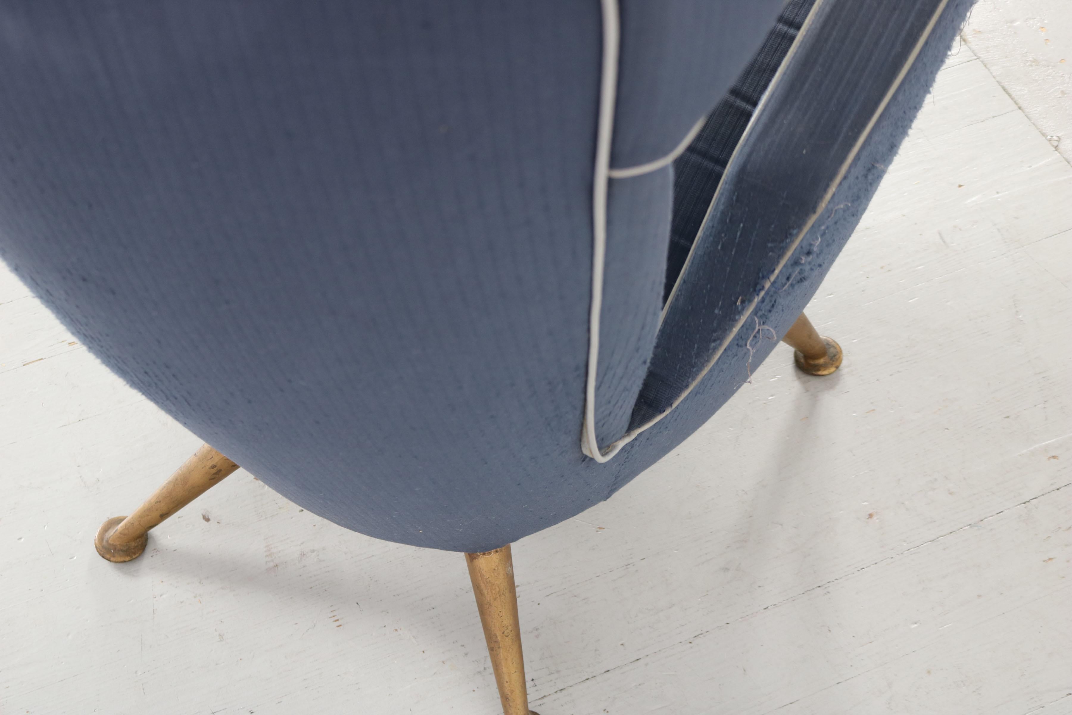 Armchair from the first-class cabin of the Italian express train Settebello, 50s For Sale 12