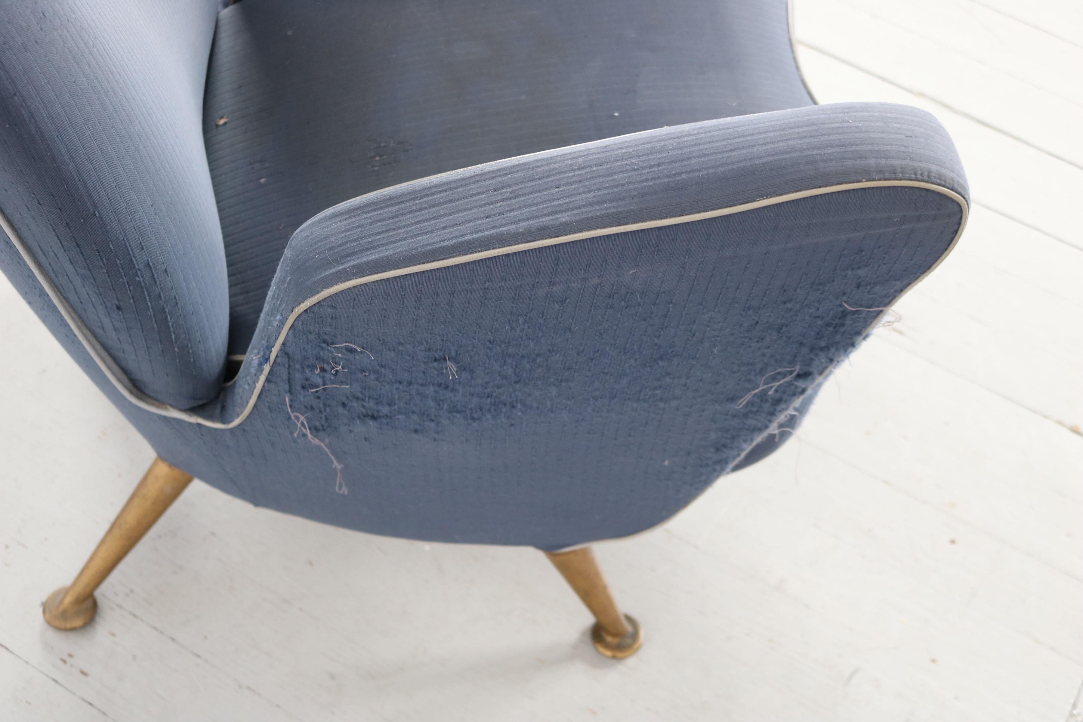 Armchair from the first-class cabin of the Italian express train Settebello, 50s For Sale 13