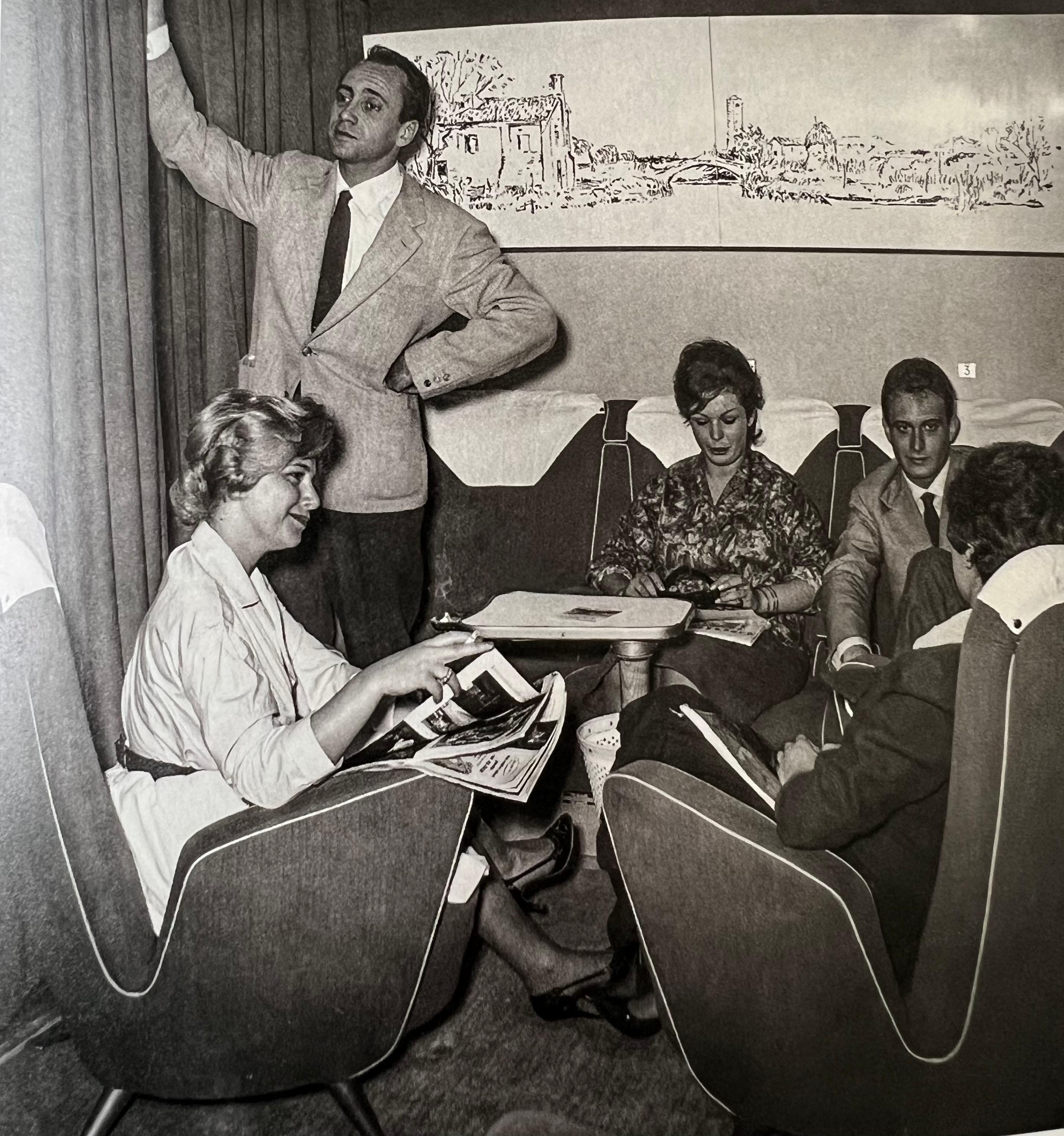 Armchair from the first-class cabin of the Italian express train Settebello, 50s For Sale 13