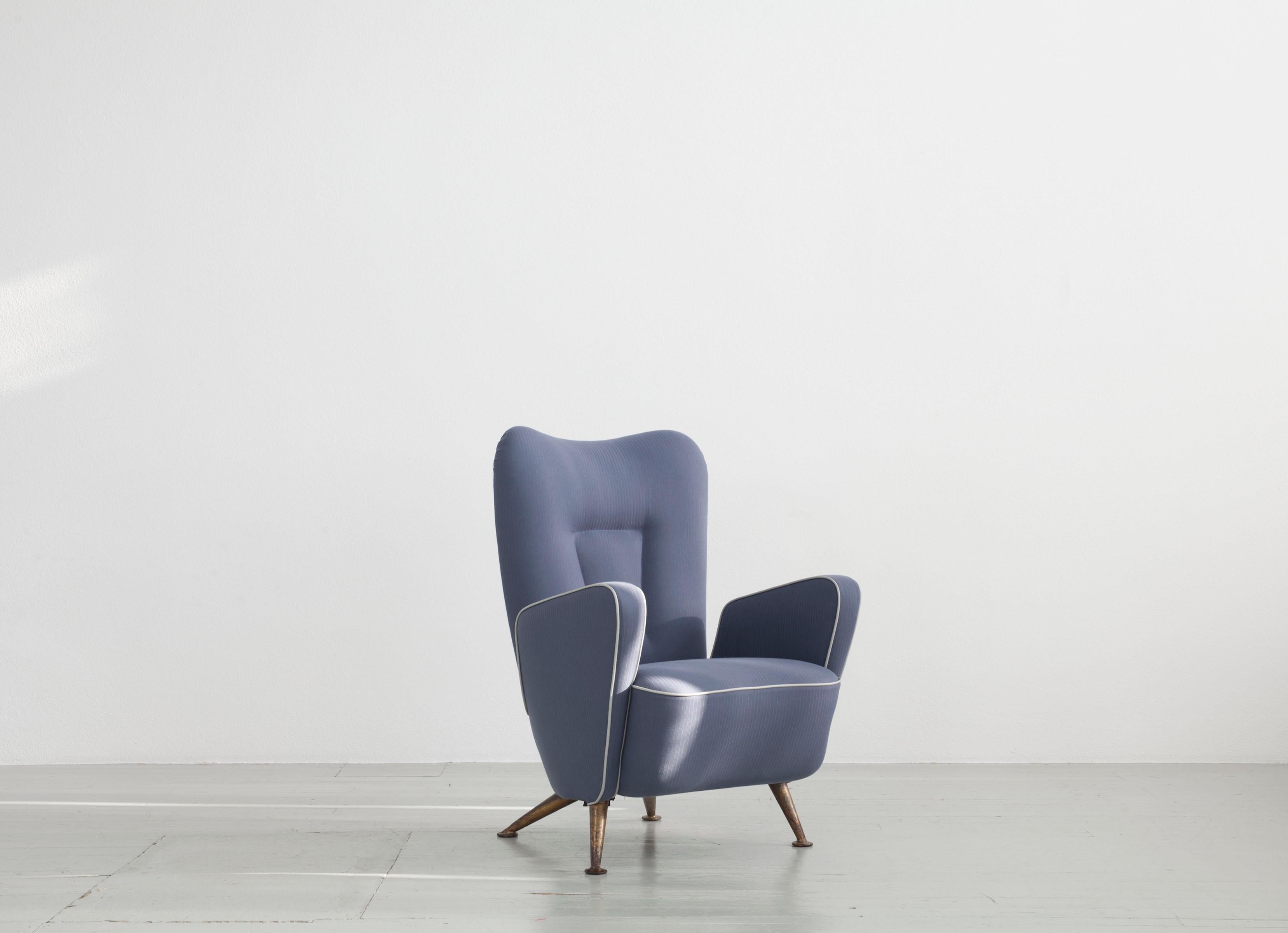 Armchair from the first-class cabin of the Italian express train Settebello, 50s For Sale 14