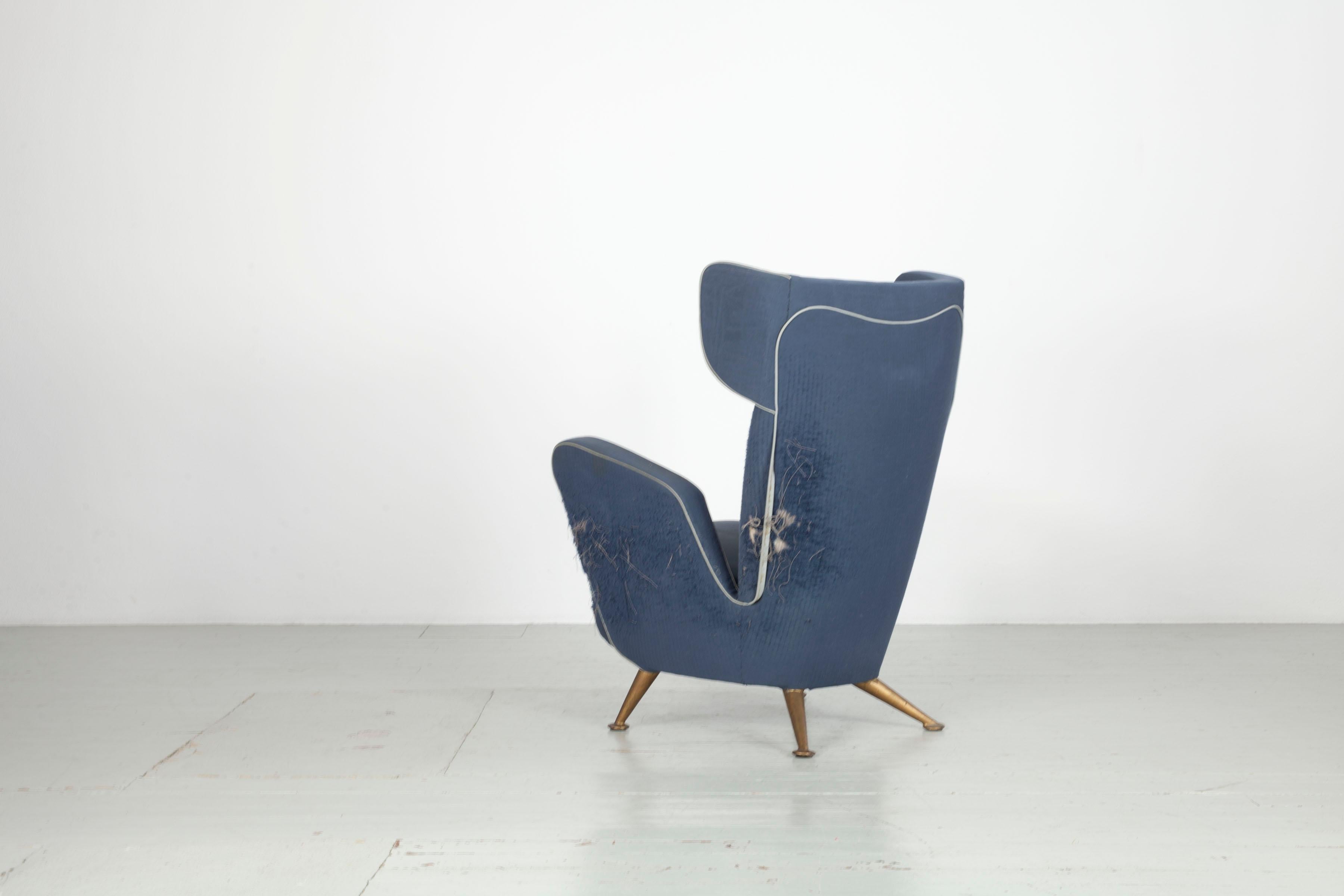 Armchair from the first-class cabin of the Italian express train Settebello, 50s For Sale 1
