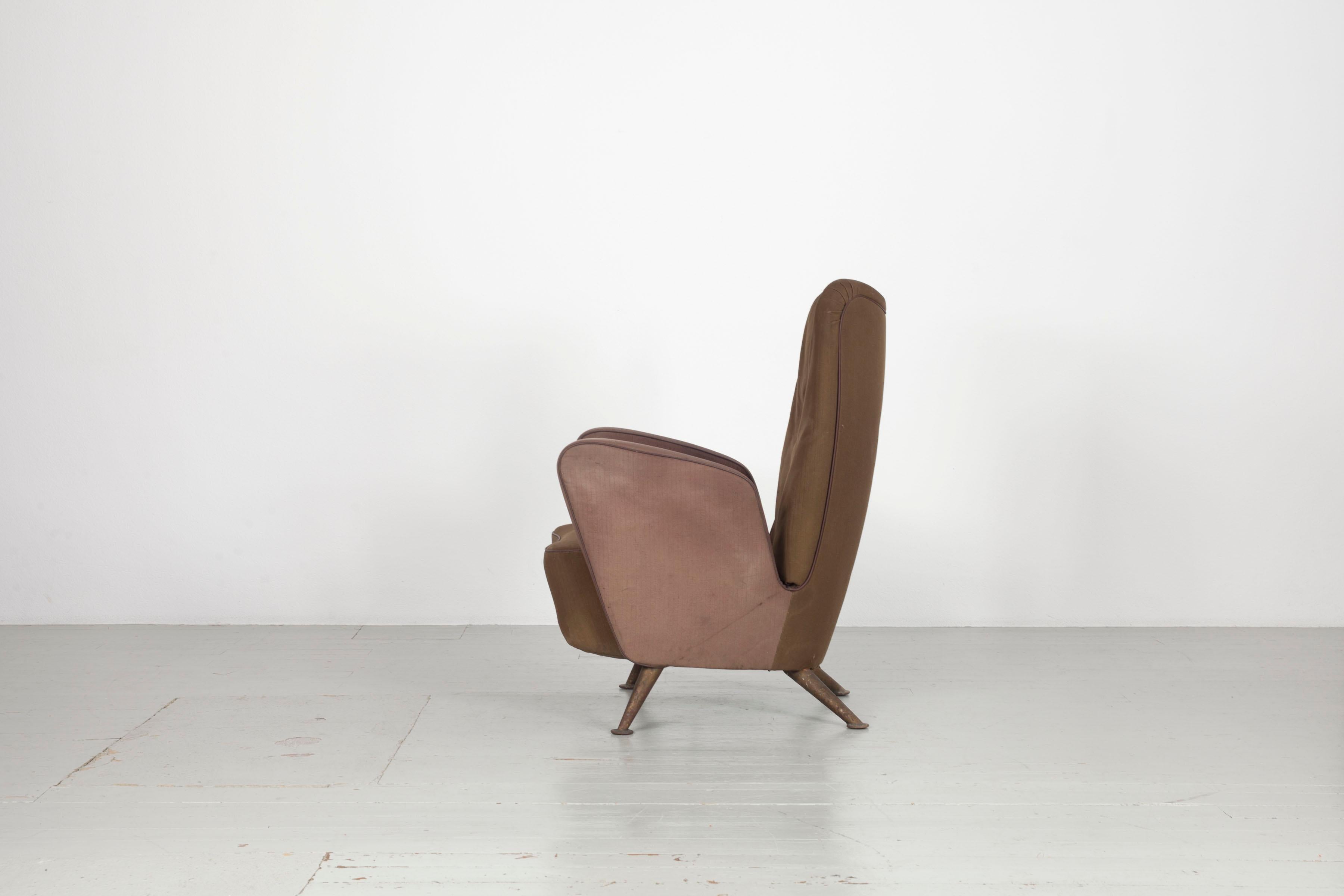 Armchair from the first-class cabin of the Italian express train Settebello, 50s For Sale 1