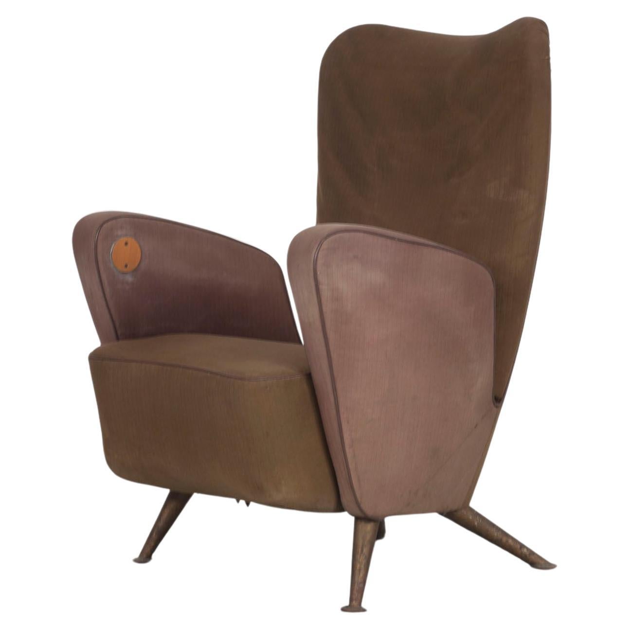 Armchair from the first-class cabin of the Italian express train Settebello, 50s For Sale