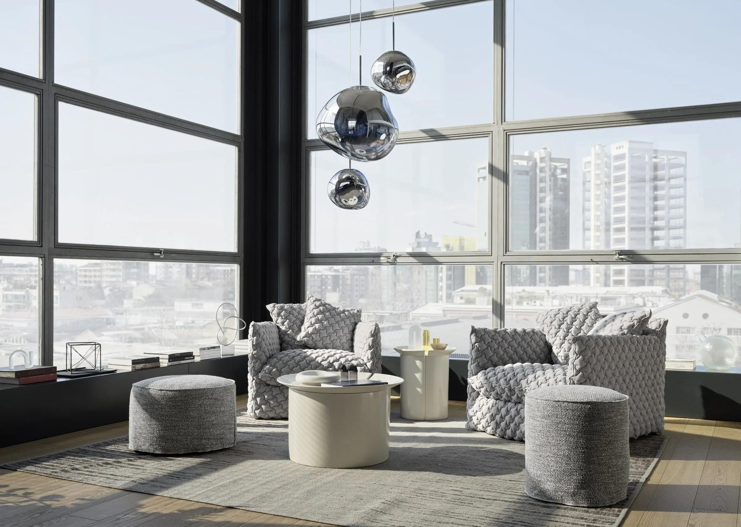 Gervasoni Ghost 01 - Armchair
Design: Paola Navone

Ghost 01 is a versatile and comfortable armchair that combines elegance with functionality. Its minimal structure, padded with polyurethane foam, ensures lasting comfort, while the loose cushions