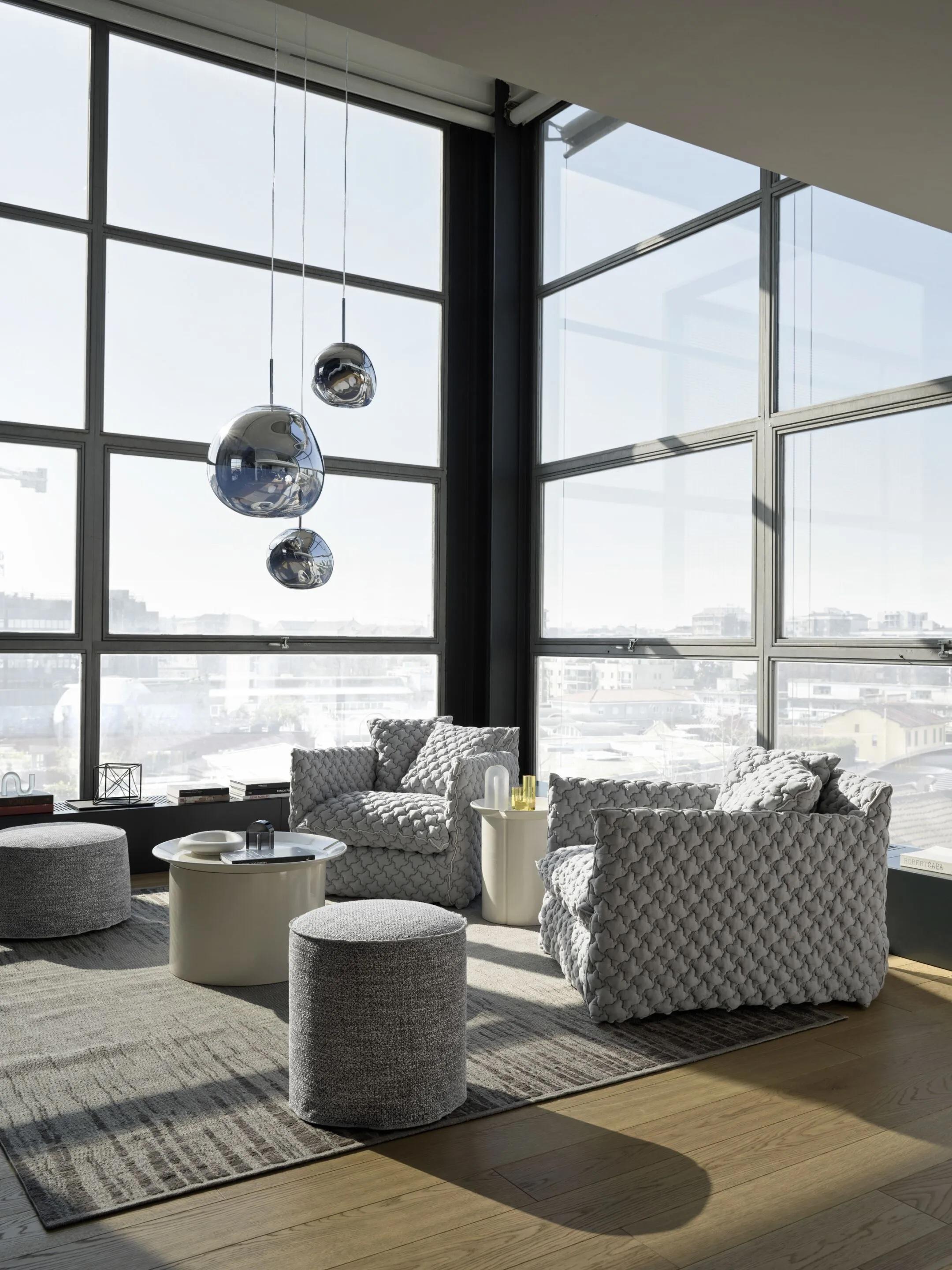 Italian Armchair Gervasoni Ghost 01 - 3D gray - design Paola Navone For Sale