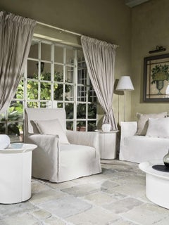 Sillón Gervasoni Ghost 04 - Lino Blanco - diseño Paola Navone