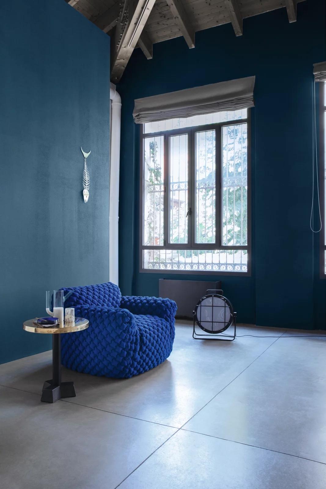 Armchair Gervasoni Nuvola 09 design Paola Navone - 3D Blu In New Condition For Sale In Alcamo, IT