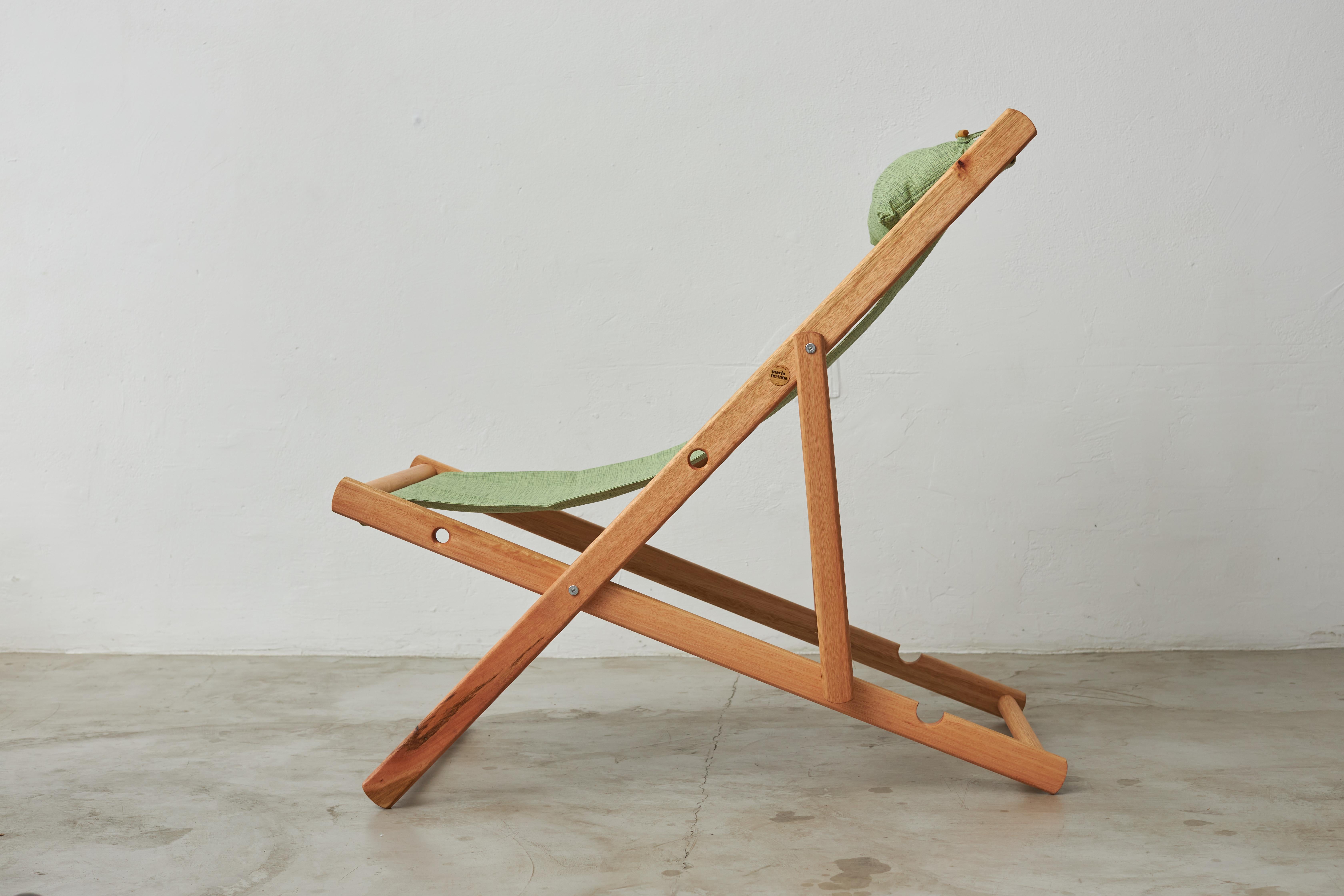  Green 'Maria Farinha' Armchair - Brazilian design by André Bianco In New Condition For Sale In Balneário Camboriú, SC