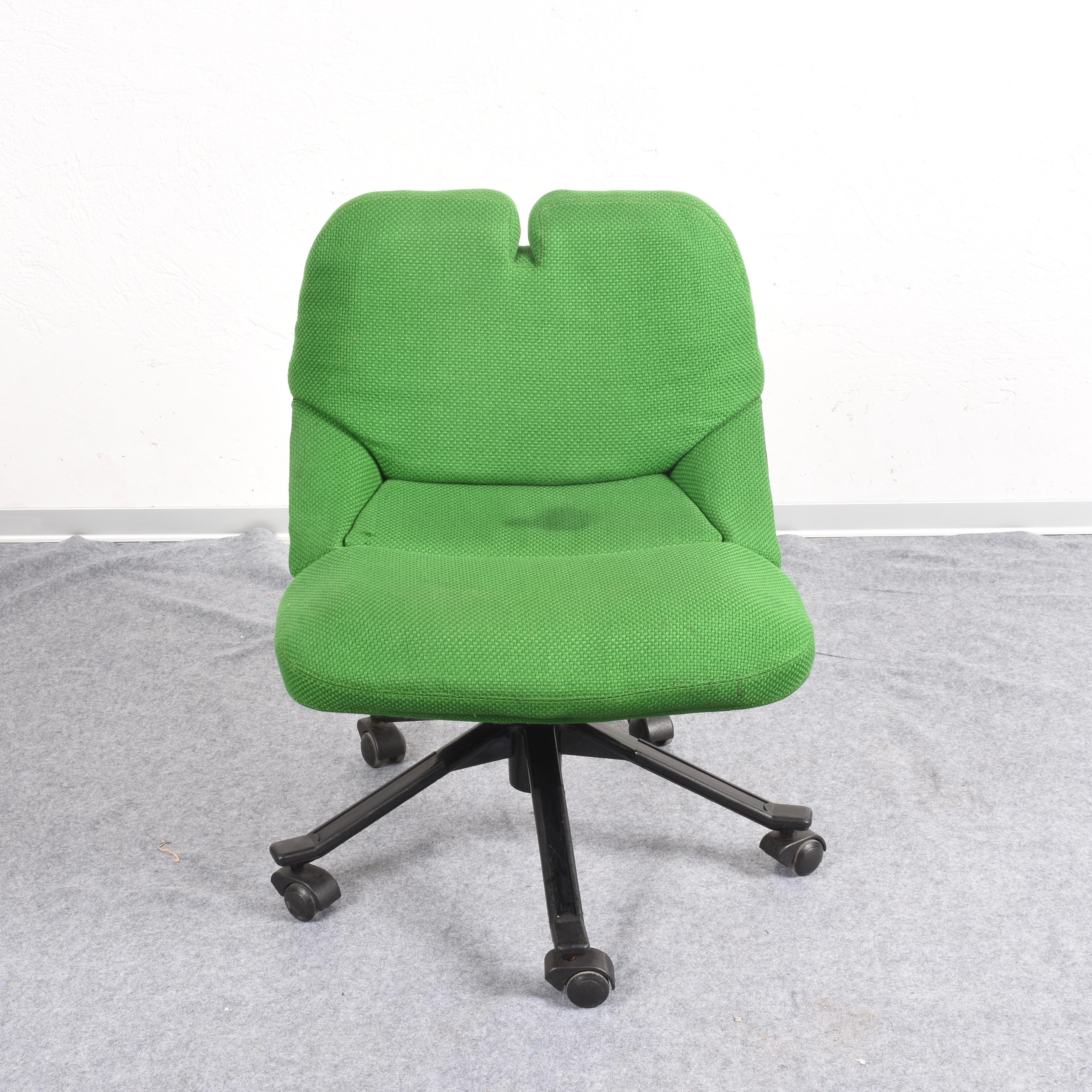 Fauteuil vert P55 de Giorgetto Giugiaro pour Tecno, chaise de bureau, Italie, années 1980 Bon état - En vente à Roma, IT