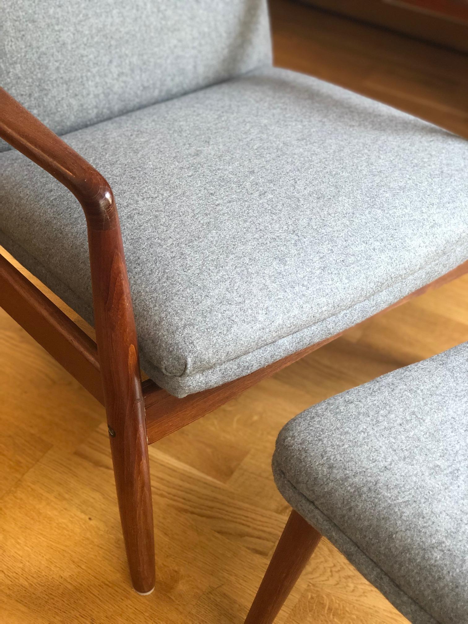 Mid-20th Century Armchair Highback Teak Svend Langkilde for SL Mobler Danish Midcentury For Sale