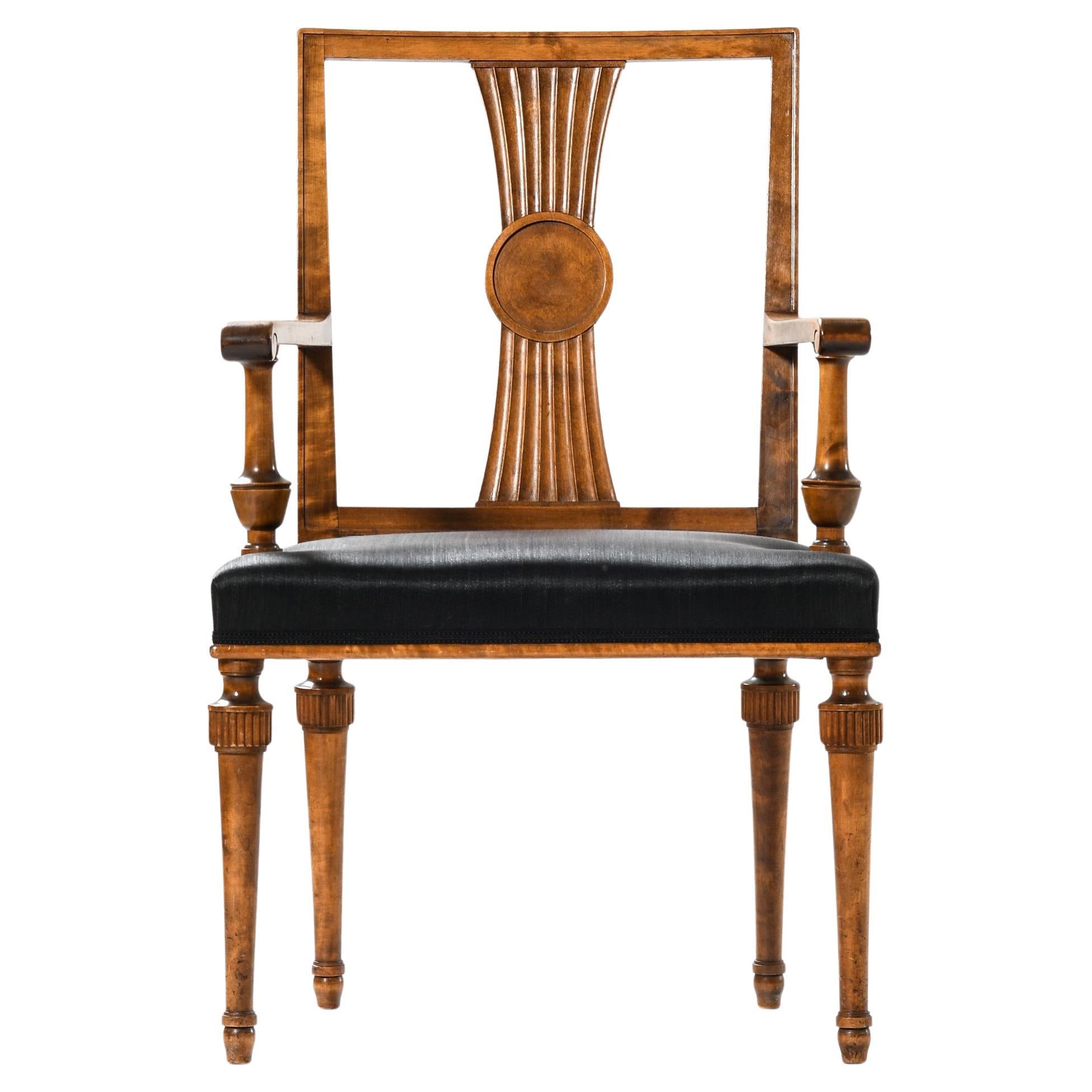 Armchair in Birch and Horsehair Attributed to Axel Einar Hjorth, 1930s