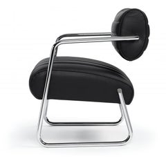 Armchair in black leather ClassiCon Bonaparte Armchair design Eileen Gray