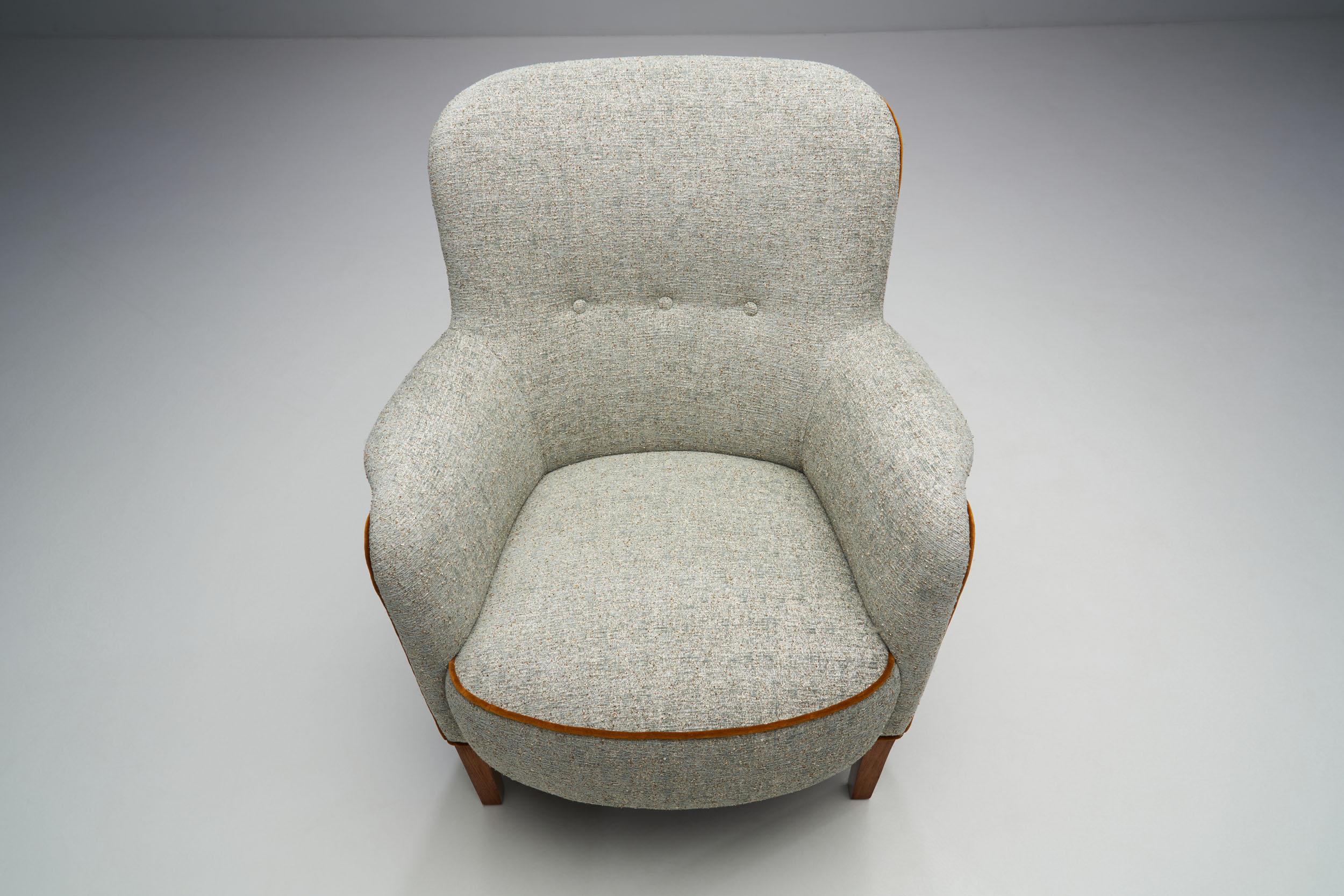 Fabric Armchair in Bouclé by Frode Holm 'Attr.' for Illums Bolighus, Denmark, 1960s