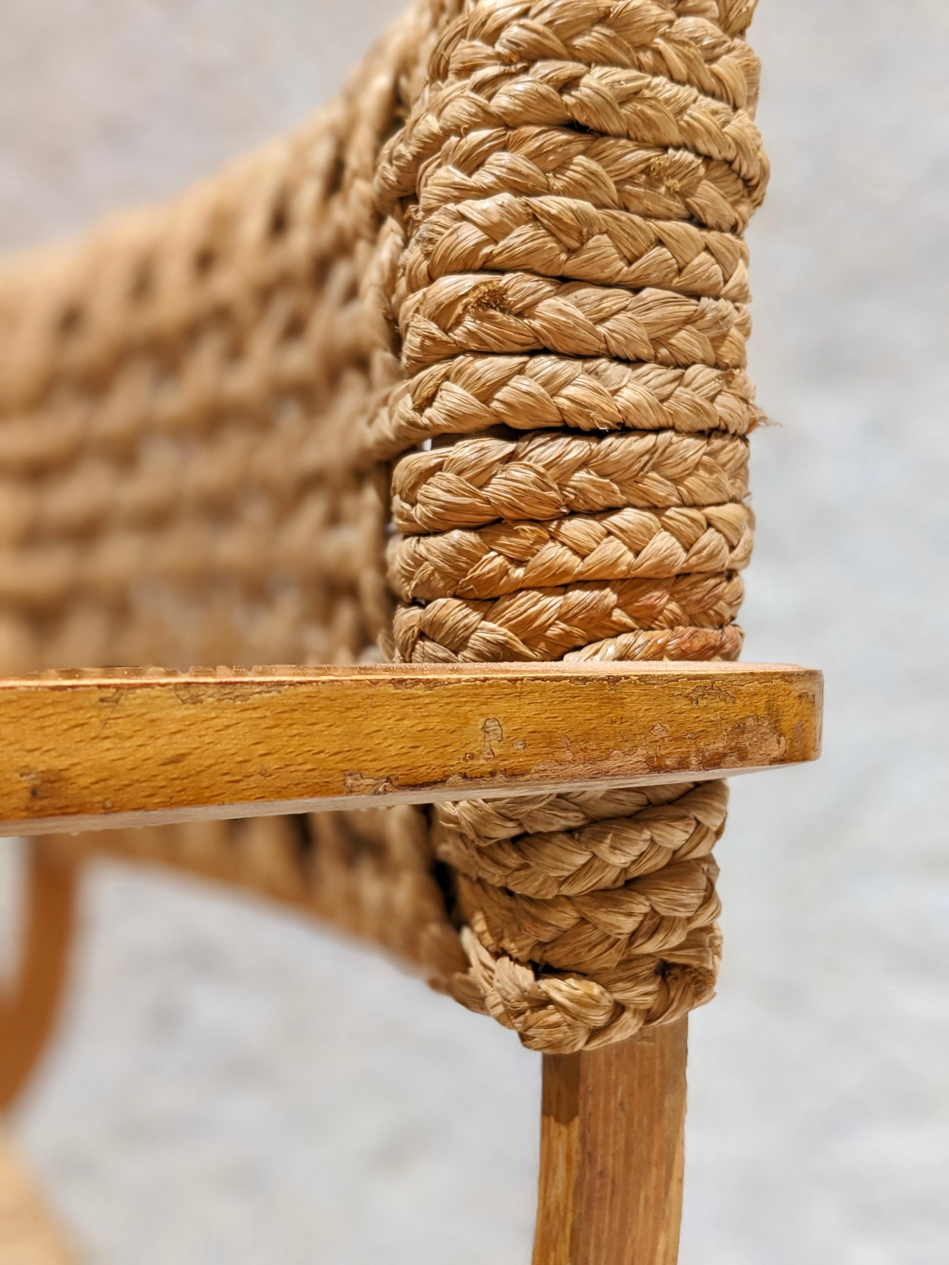 Armchair in braided rope by Adrien Audoux and Frida Minet. For Sale 4
