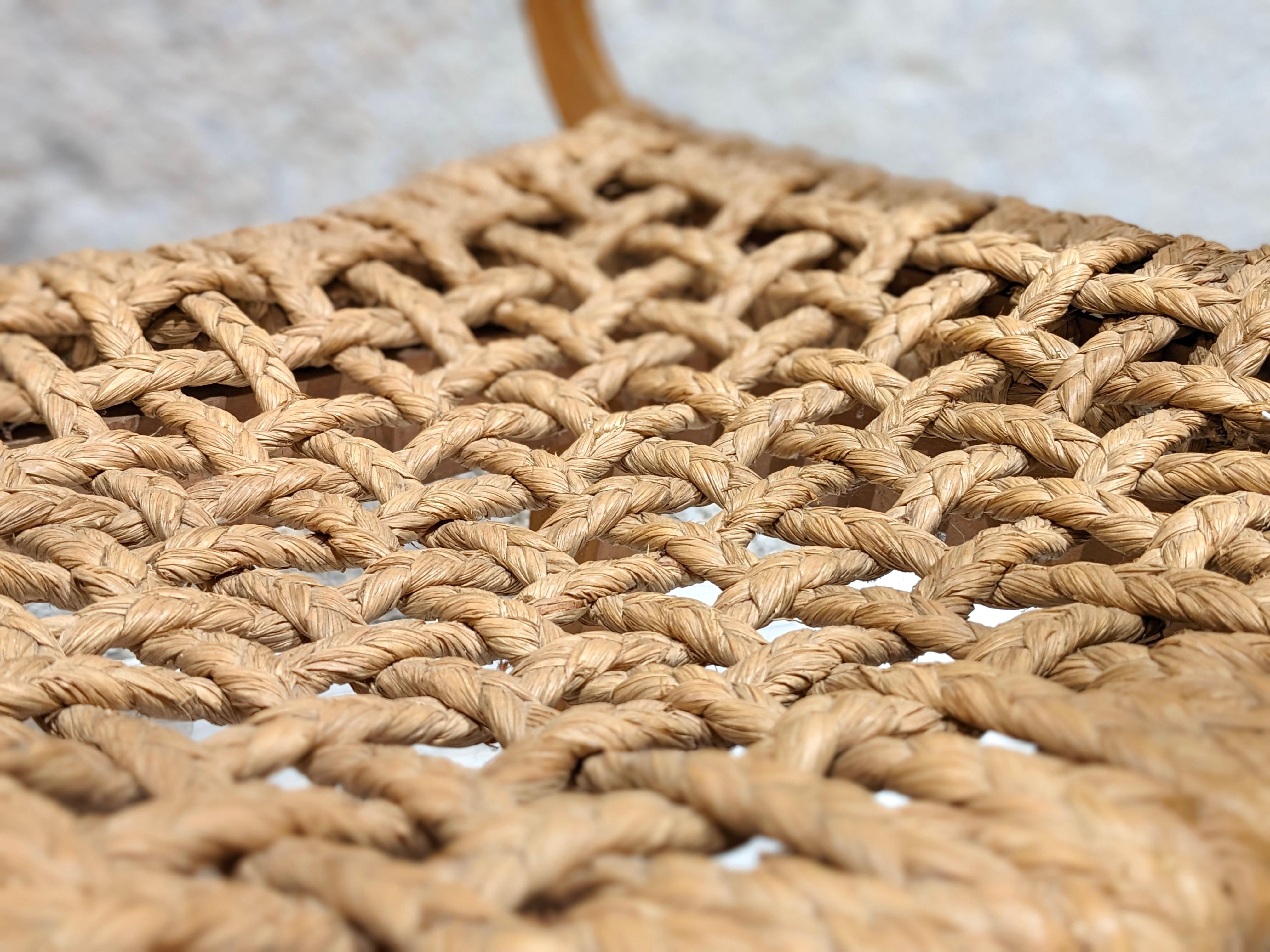 Armchair in braided rope by Adrien Audoux and Frida Minet. In Good Condition For Sale In lyon, FR