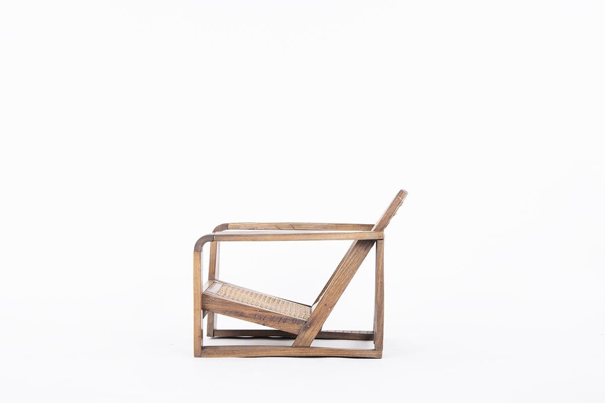 French Armchair in Cane, 1950