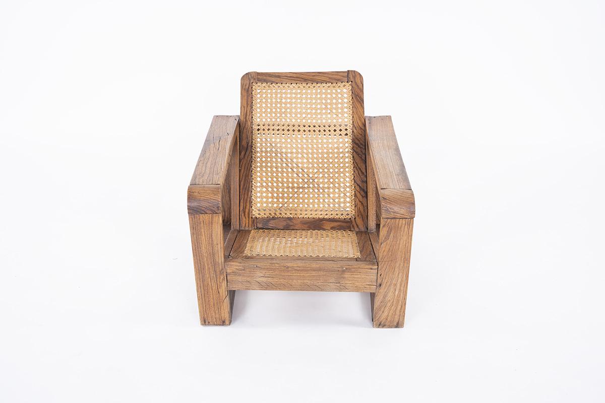 20th Century Armchair in Cane, 1950