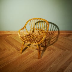 Armchair in Cane Bamboo and Rattan