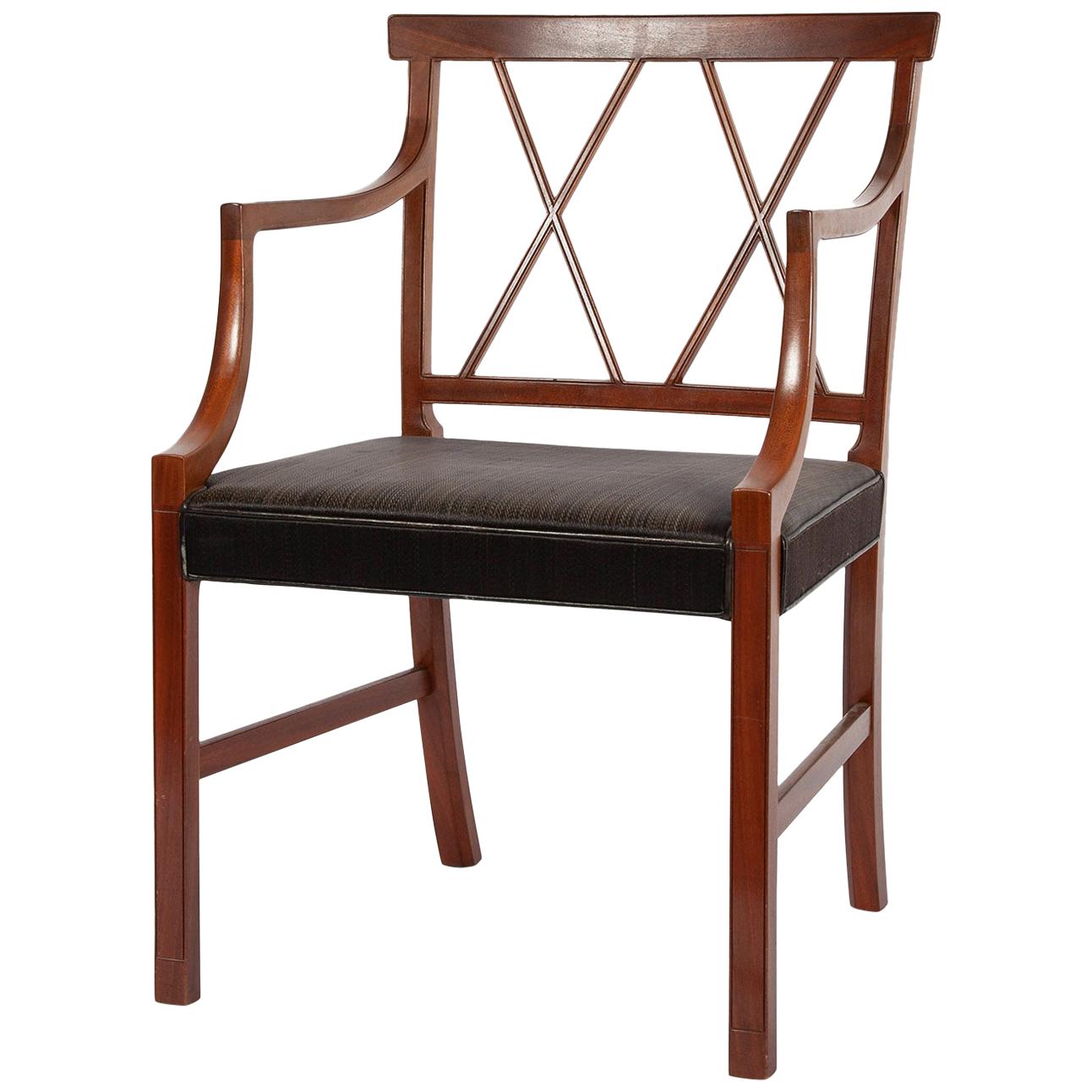 Fauteuil en acajou cubain par Ole Wanscher en vente