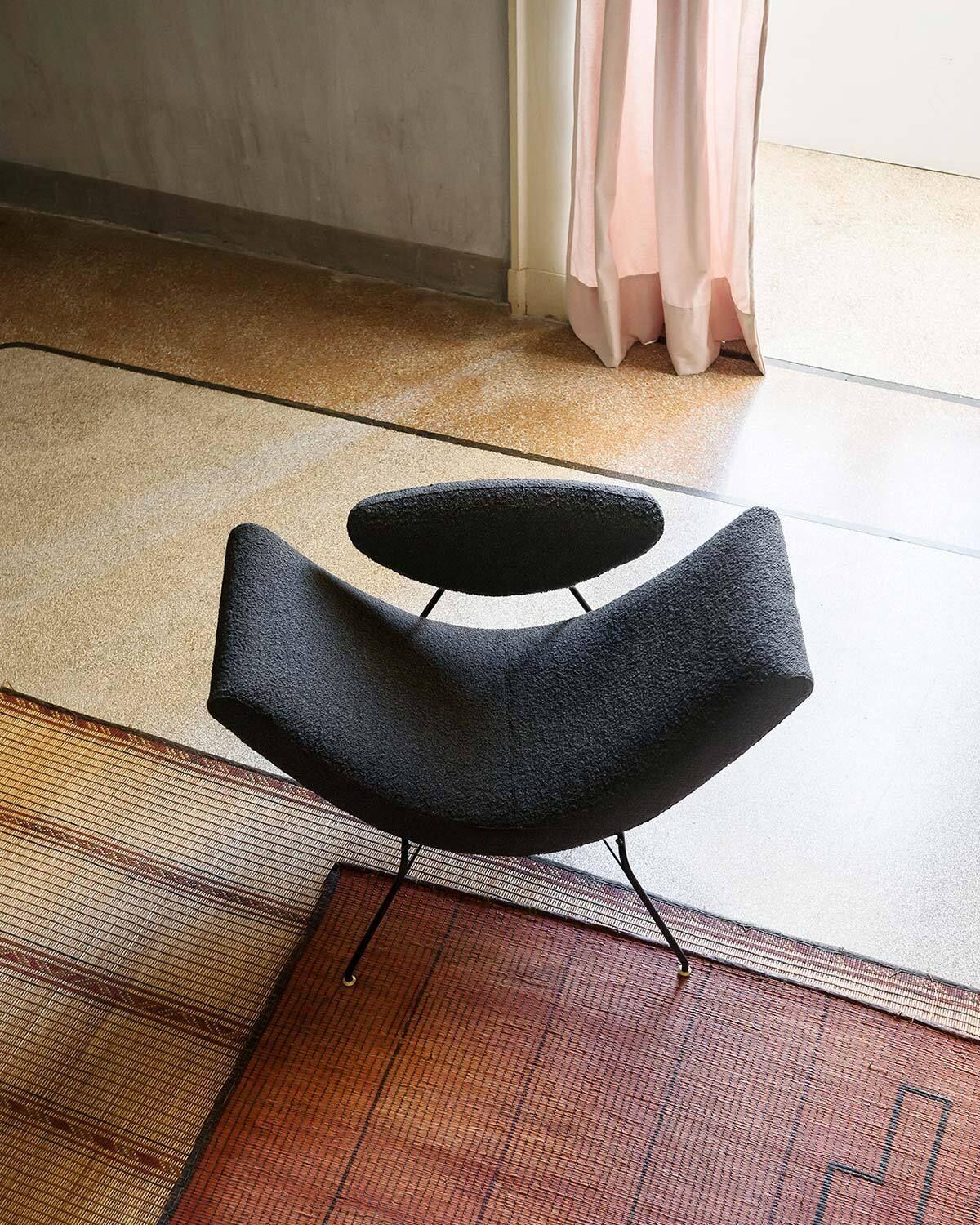 Italian Armchair in fabric Calantha Tacchini Reversível design Martin Eisler in vendita