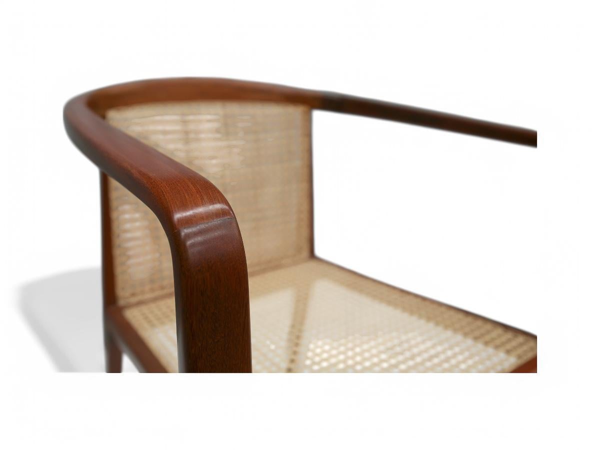 Armchair in Hardwood & Cane by John Graz, 1950s For Sale 1