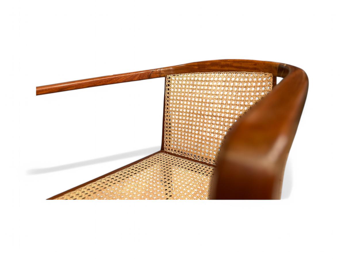 Armchair in Hardwood & Cane by John Graz, 1950s For Sale 2