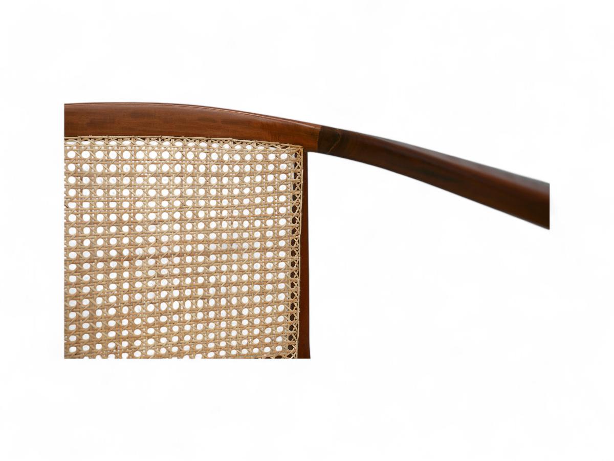 Armchair in Hardwood & Cane by John Graz, 1950s For Sale 3