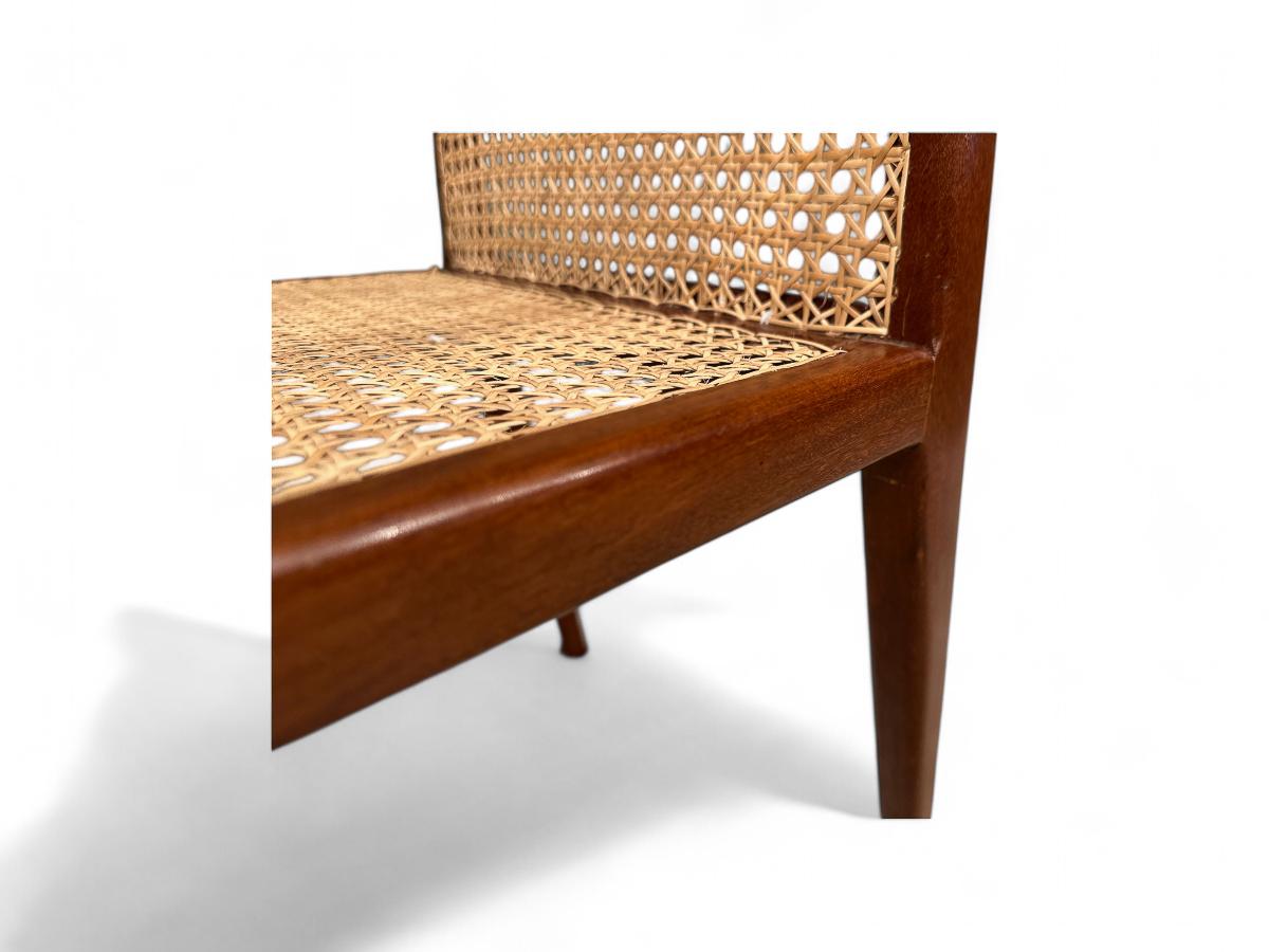 Armchair in Hardwood & Cane by John Graz, 1950s For Sale 5