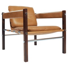 Armchair in Jacaranda Wood and Leather by Celina Decorações, Brazil, 1950s