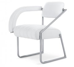 Armchair in leather white ClassiCon Non Conformist Armchair design Eileen Gray