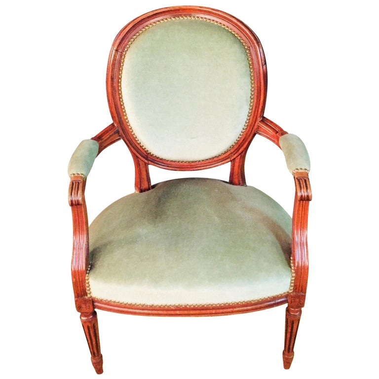 Armchair In Louis Seize Style Walnut For Sale At 1stdibs