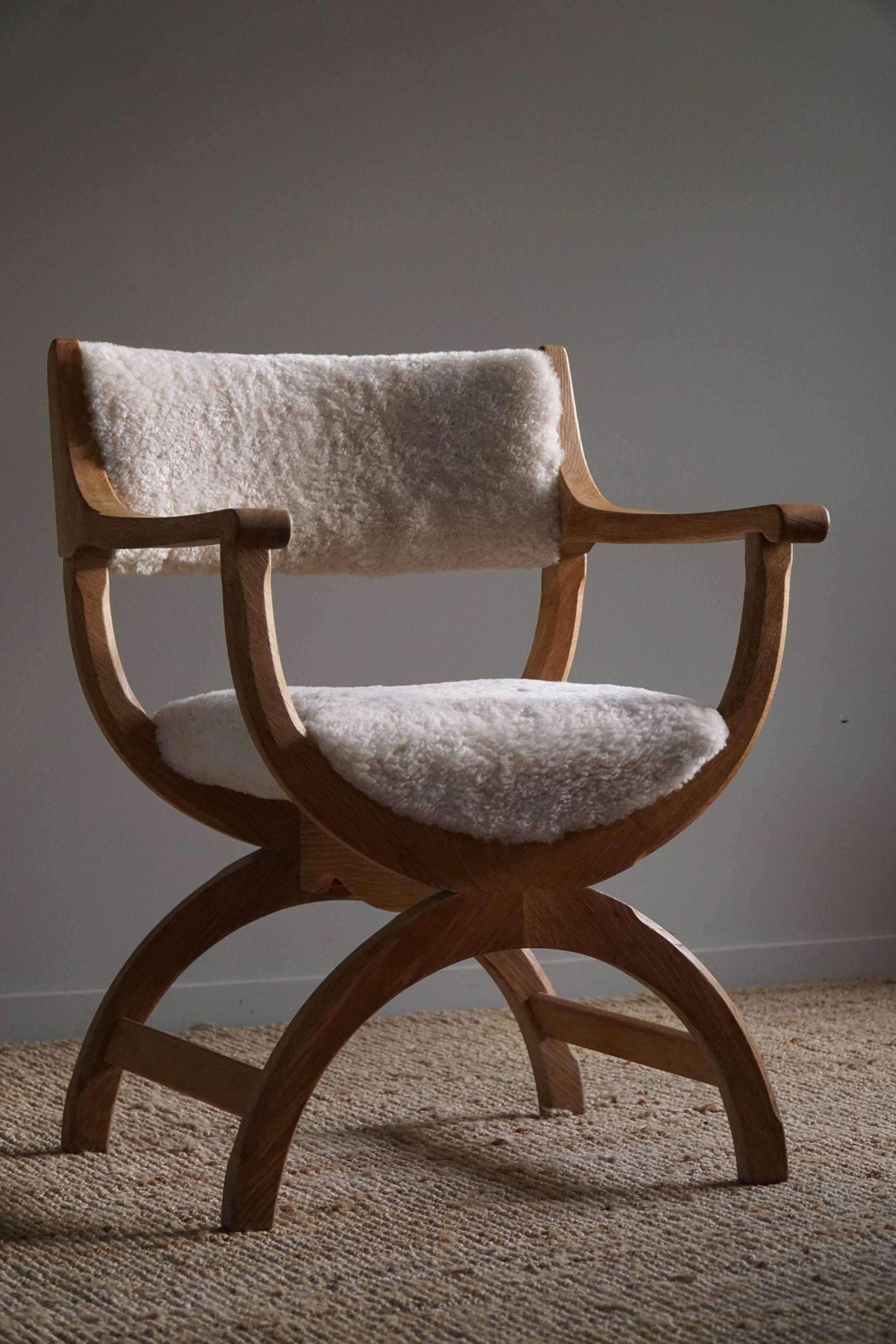 Armchair in Oak & Lambswool, Model 