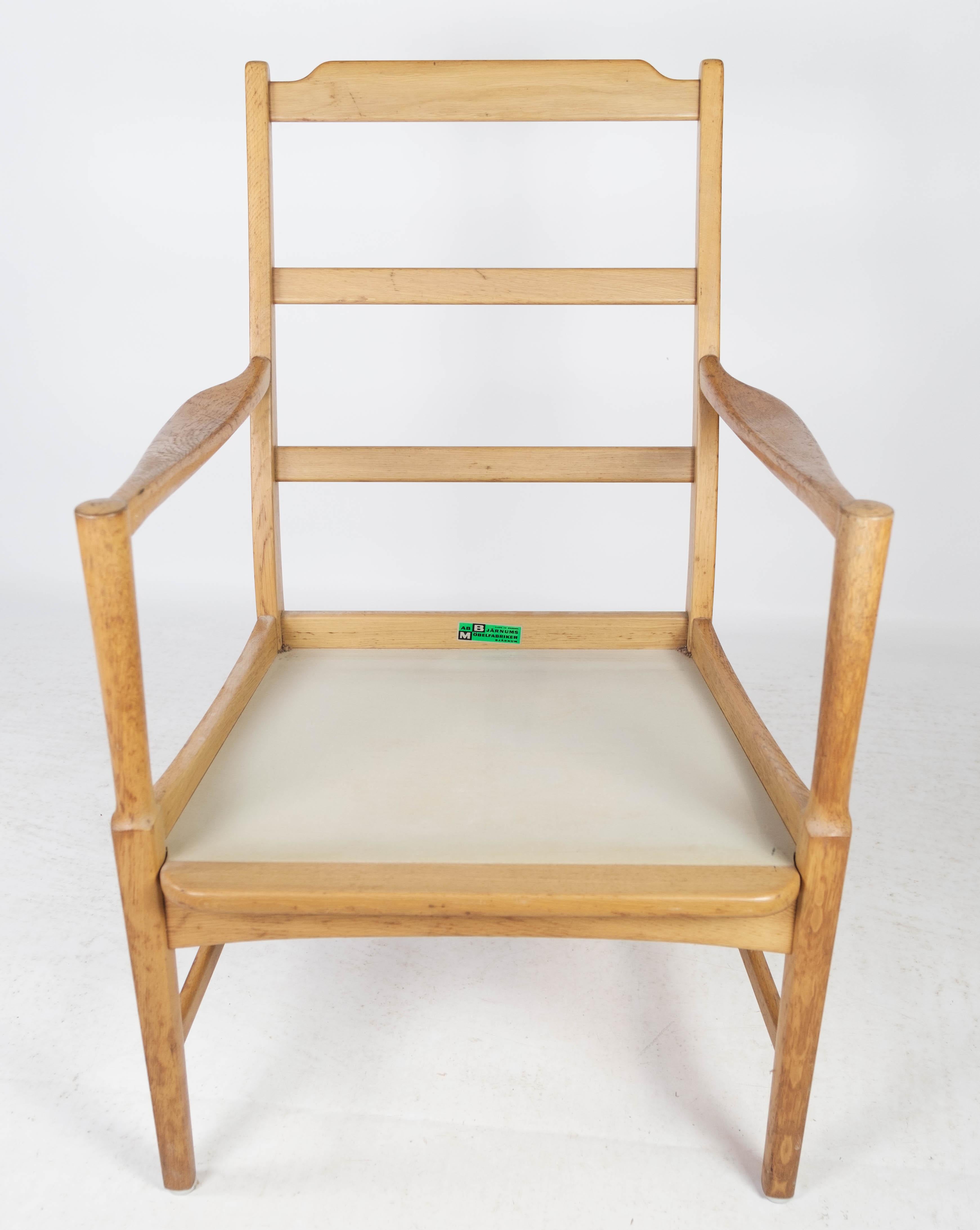 Armchair in Oak of Swedish Design Manufactured by Bjärnums Furniture, 1960s For Sale 4