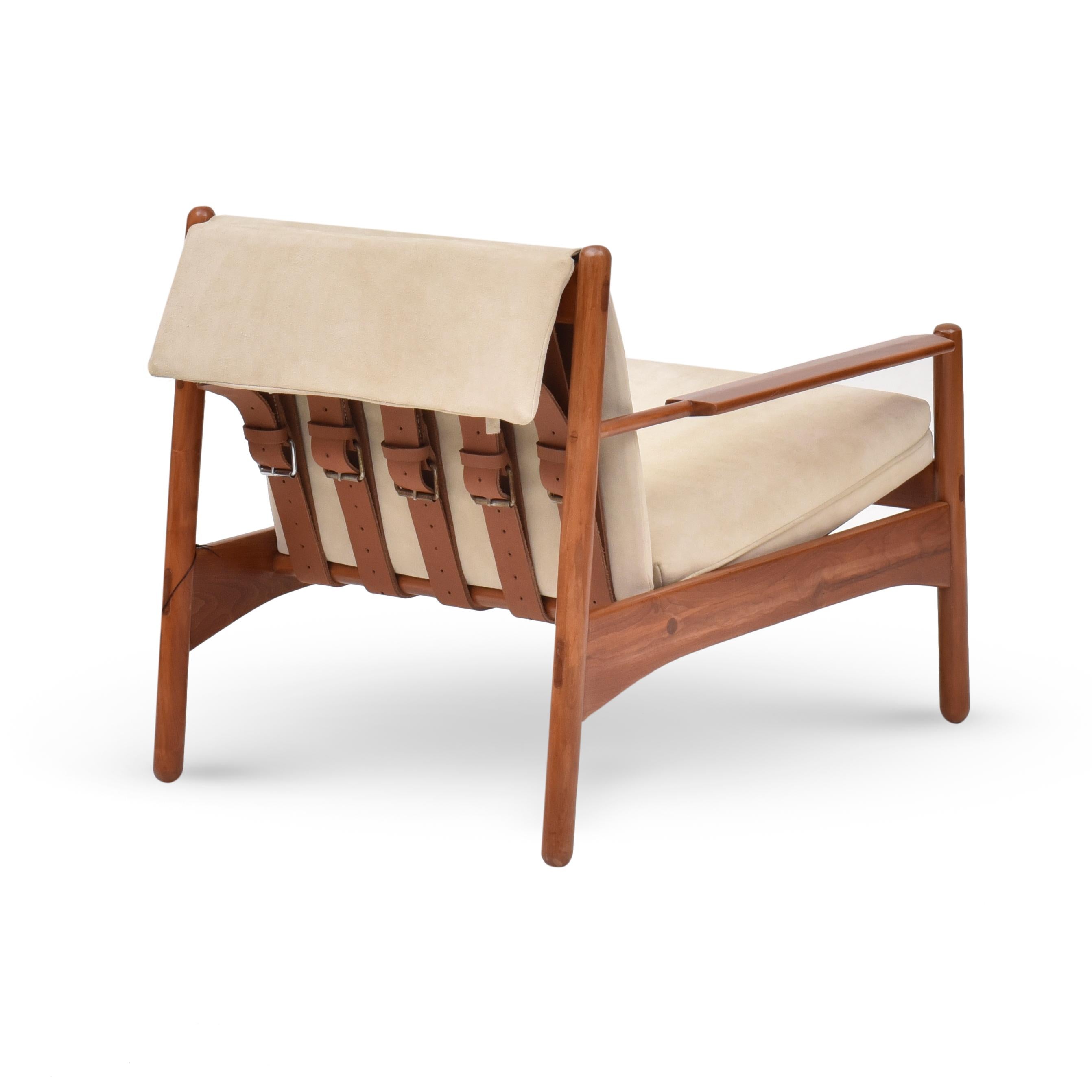 Brazilian Armchair In Perobinha Do Campo with Buckles, By Arredamento For Sale