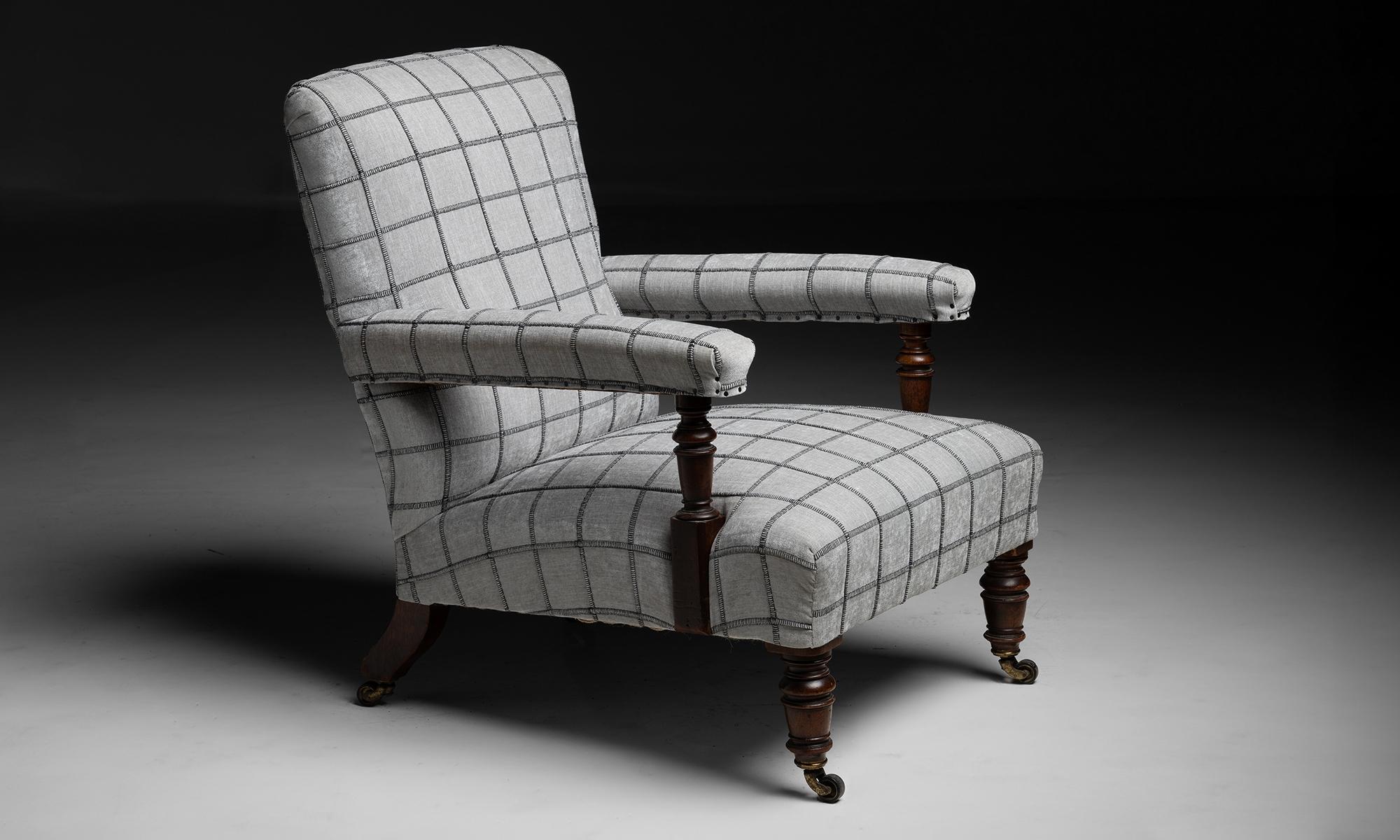 Mid-19th Century Armchair in Pierre Frey Fabric Circa 1850