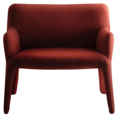Armchair in Red Linen, Molteni&C by Patricia Urquiola, Glove Up Made in Italy