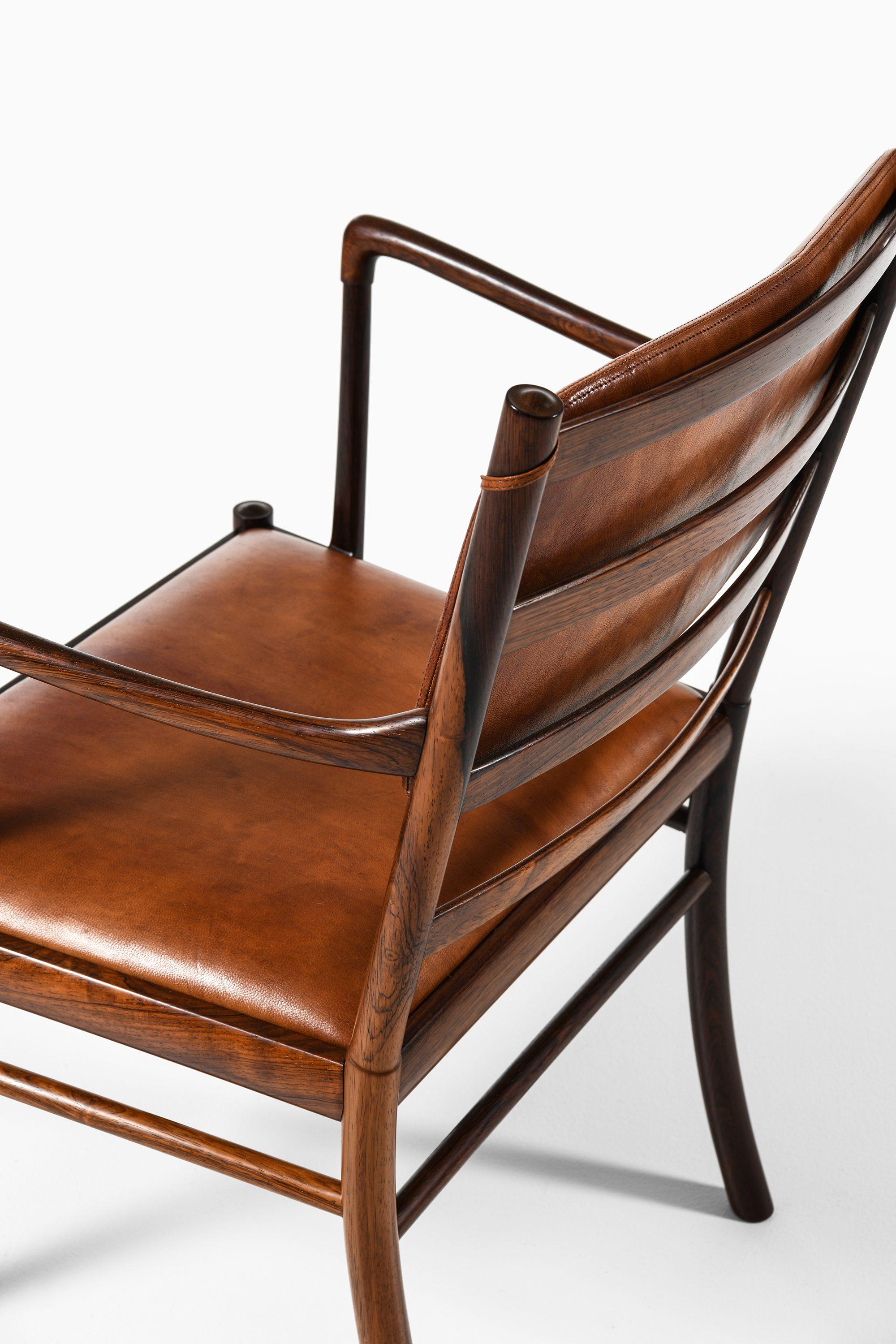 Armchair in Rosewood and Upholstered in Niger Leather by Ole Wanscher, 1960's For Sale 7