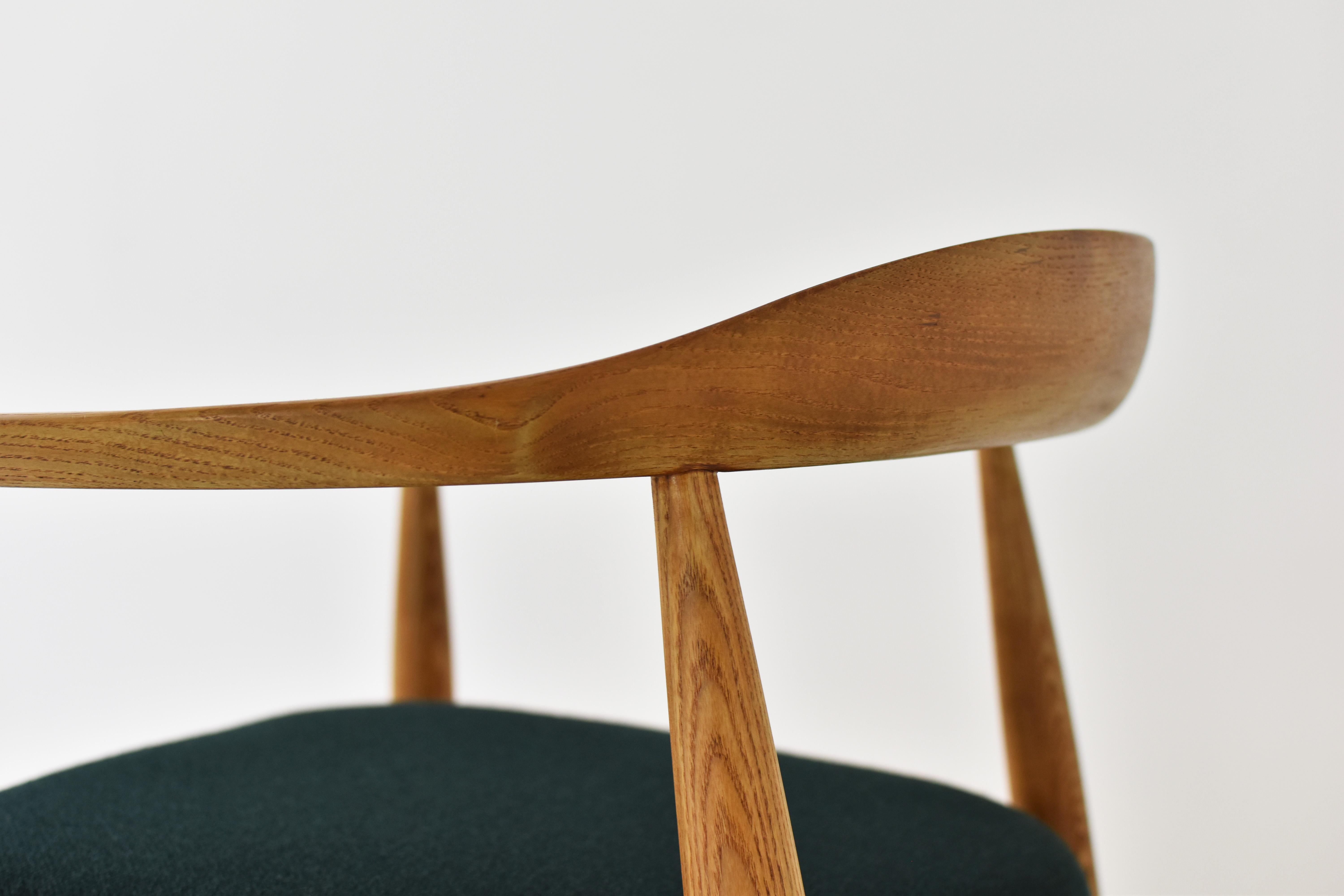 Armchair in Solid Oak by Illum Wikkelsø for Niels Eilersen, Denmark 1950s 3