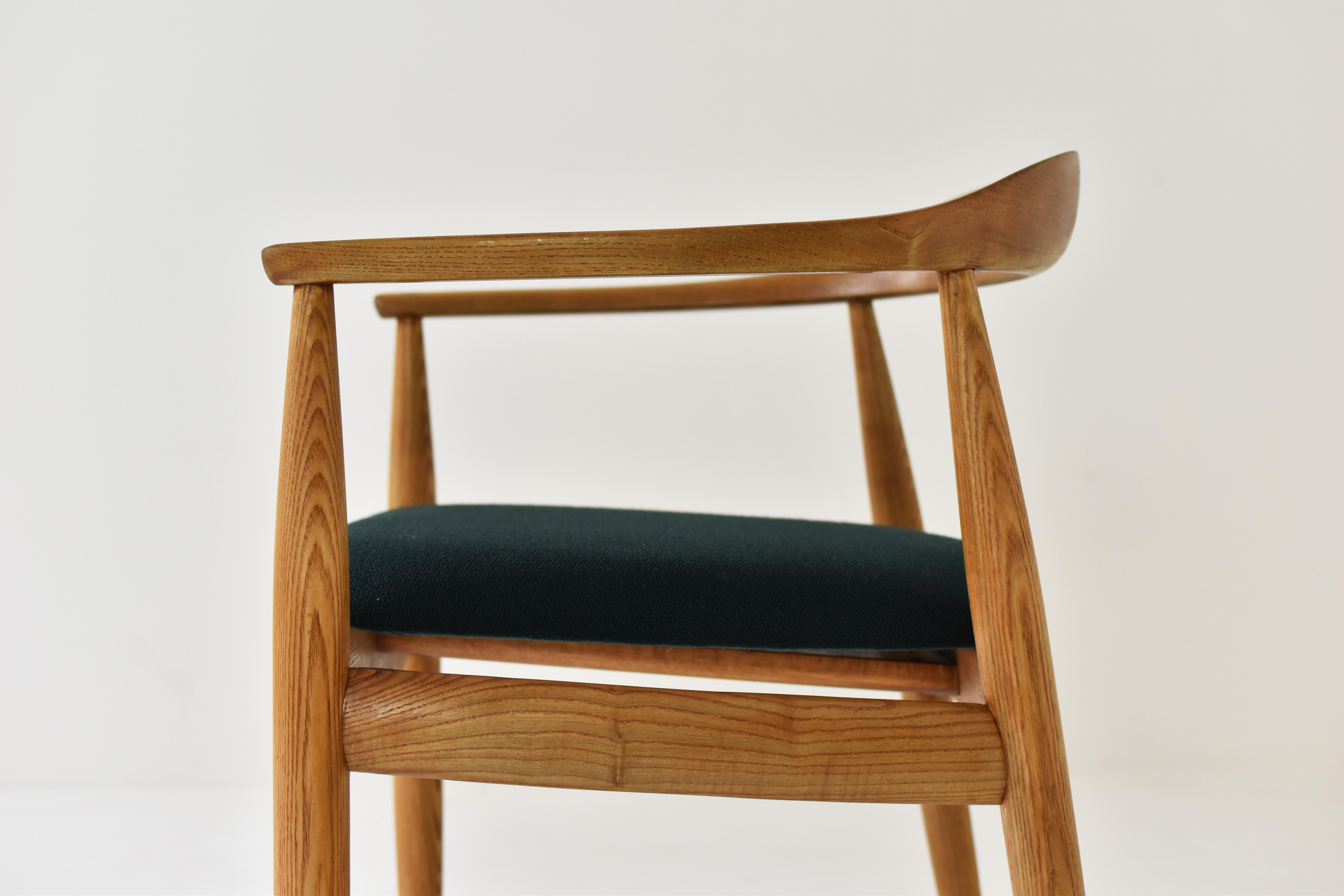 Armchair in Solid Oak by Illum Wikkelsø for Niels Eilersen, Denmark 1950s 4