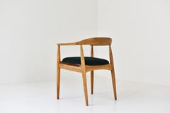 Armchair in Solid Oak by Illum Wikkelsø for Niels Eilersen, Denmark 1950s