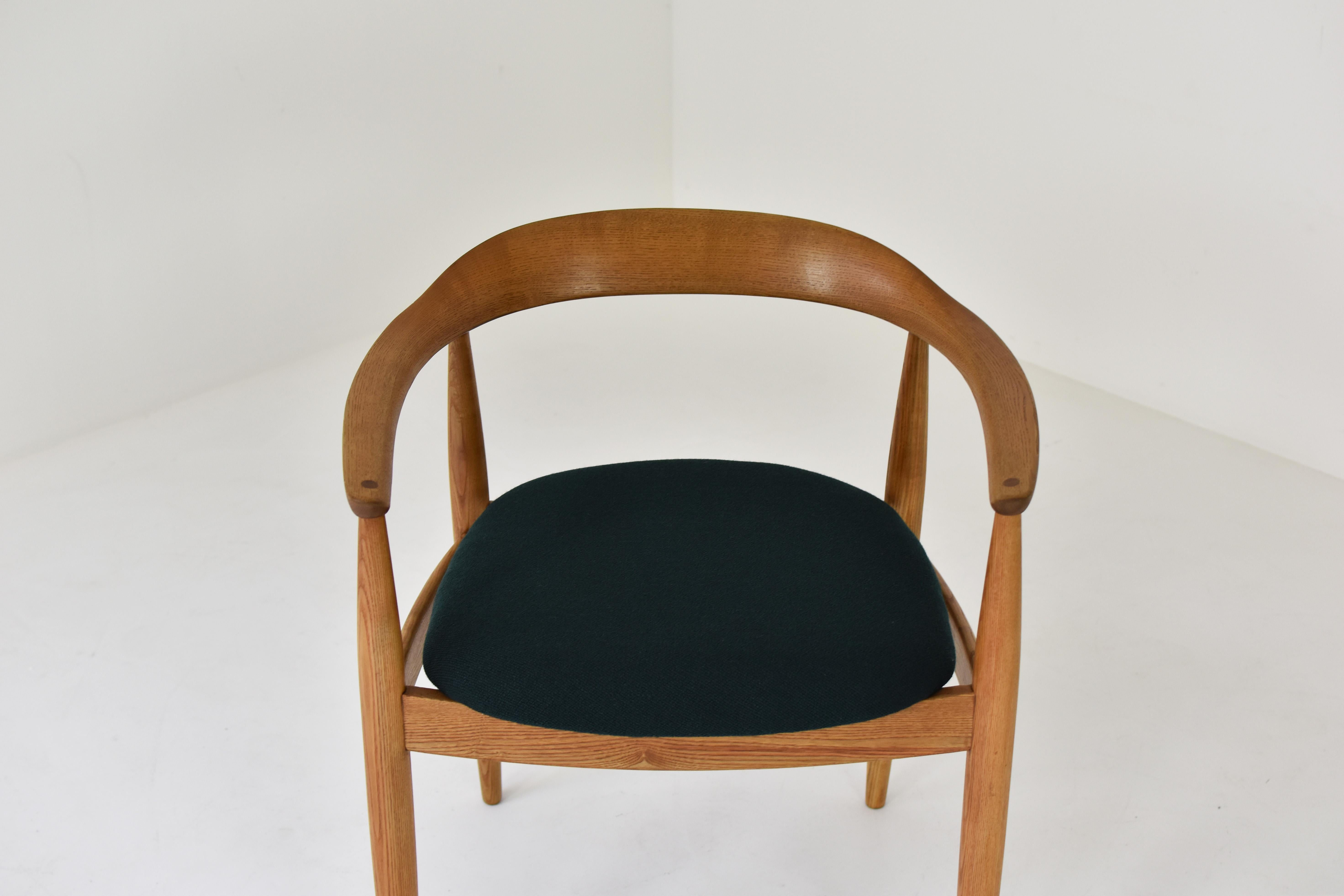 Mid-20th Century Armchair in Solid Oak by Illum Wikkelsø for Niels Eilersen, Denmark 1950s
