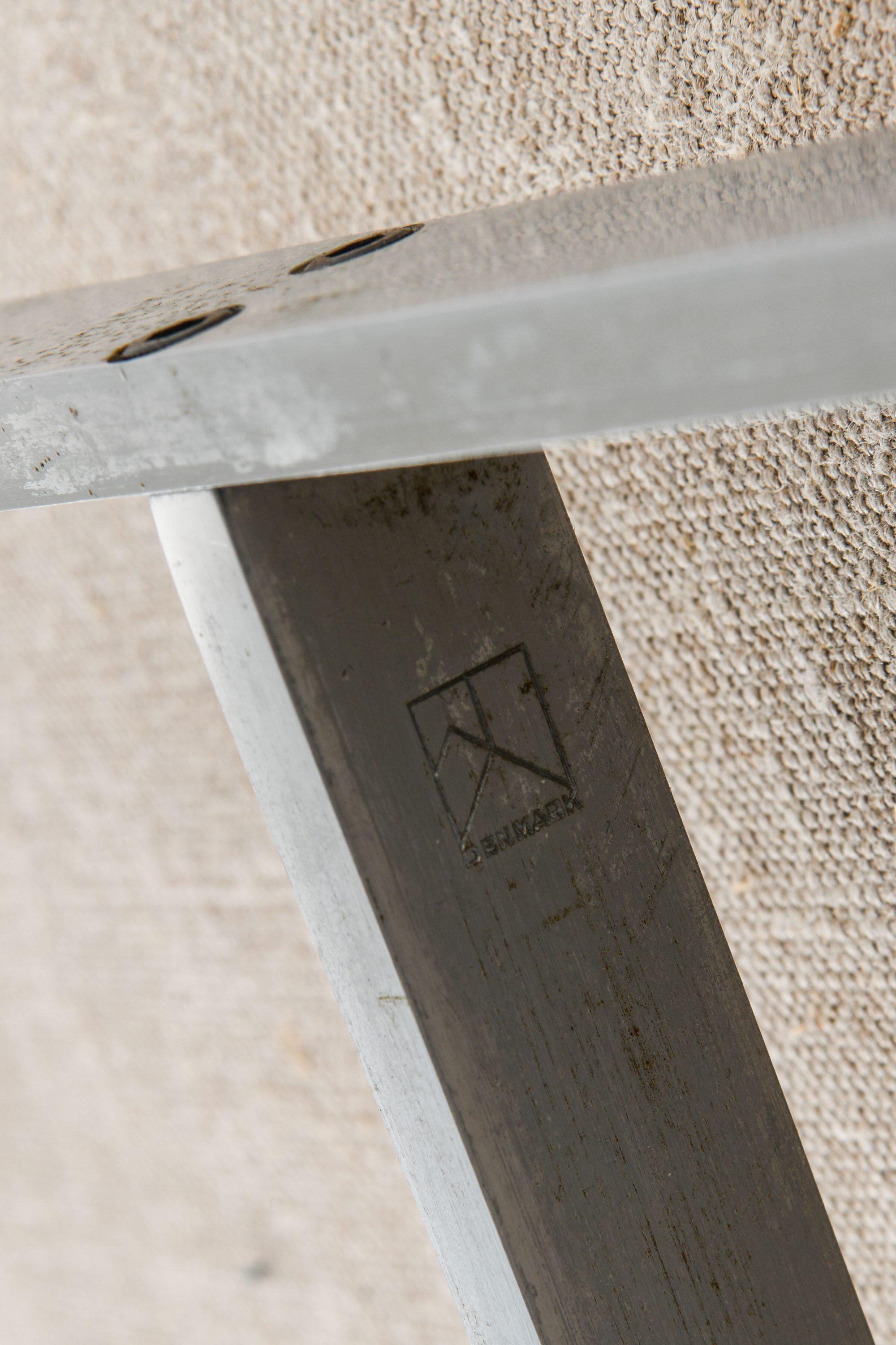 Sillón de acero, fresno y cuero original de Poul Kjærholm, años 50 en venta 3