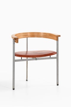 Armchair in Steel, Ash and Original Leather by Poul Kjærholm, 1950's