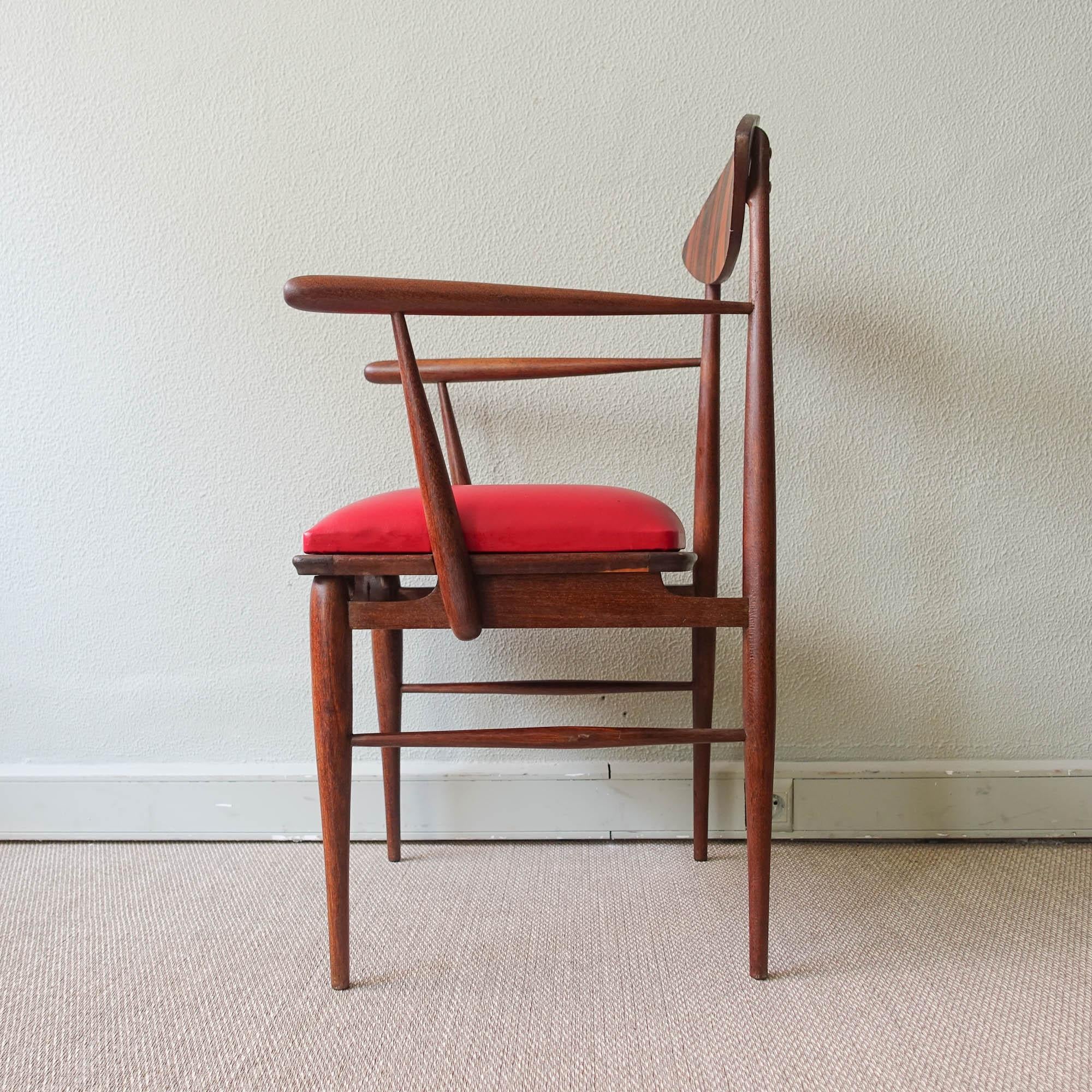 Armchair in Sucupira Wood, 1960's For Sale 6