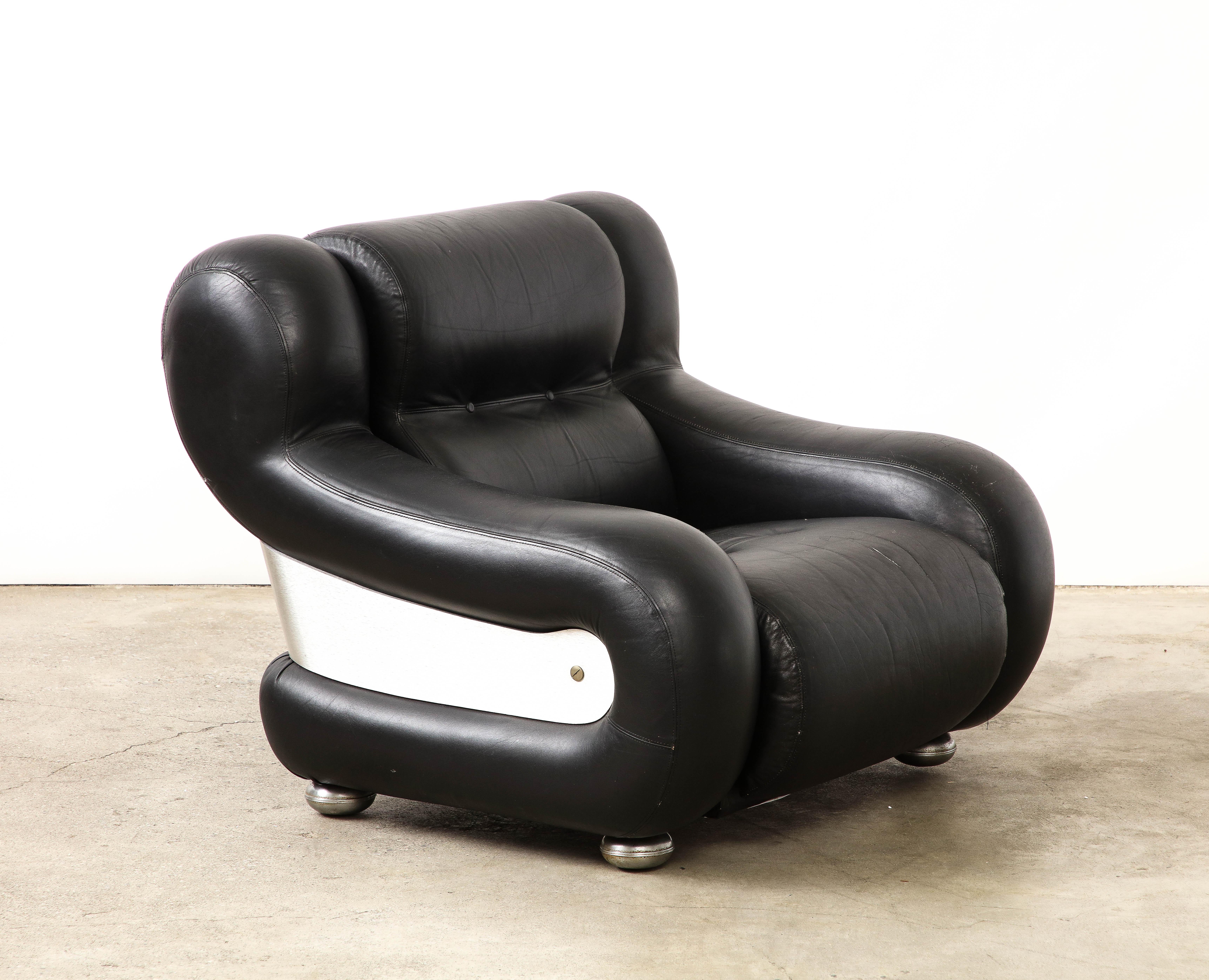 Modern Armchair in the Manner of Adriano Piazzesi, Italy, c. 1970 For Sale