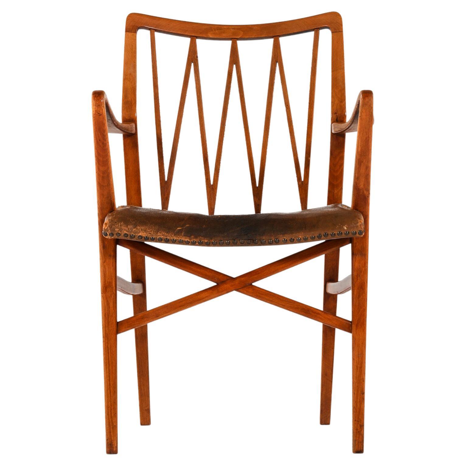 Armchair in the Manner of Axel Larsson Produced in Sweden For Sale