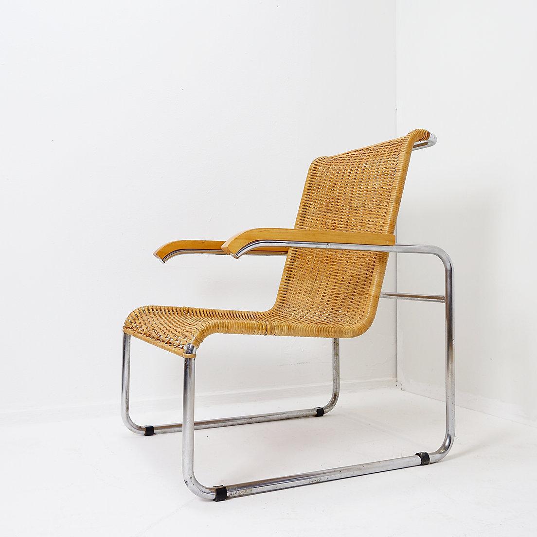 Fauteuil dans le style de Breuer pour Thonet - circa 1990 Bon état - En vente à Linkebeek, BE